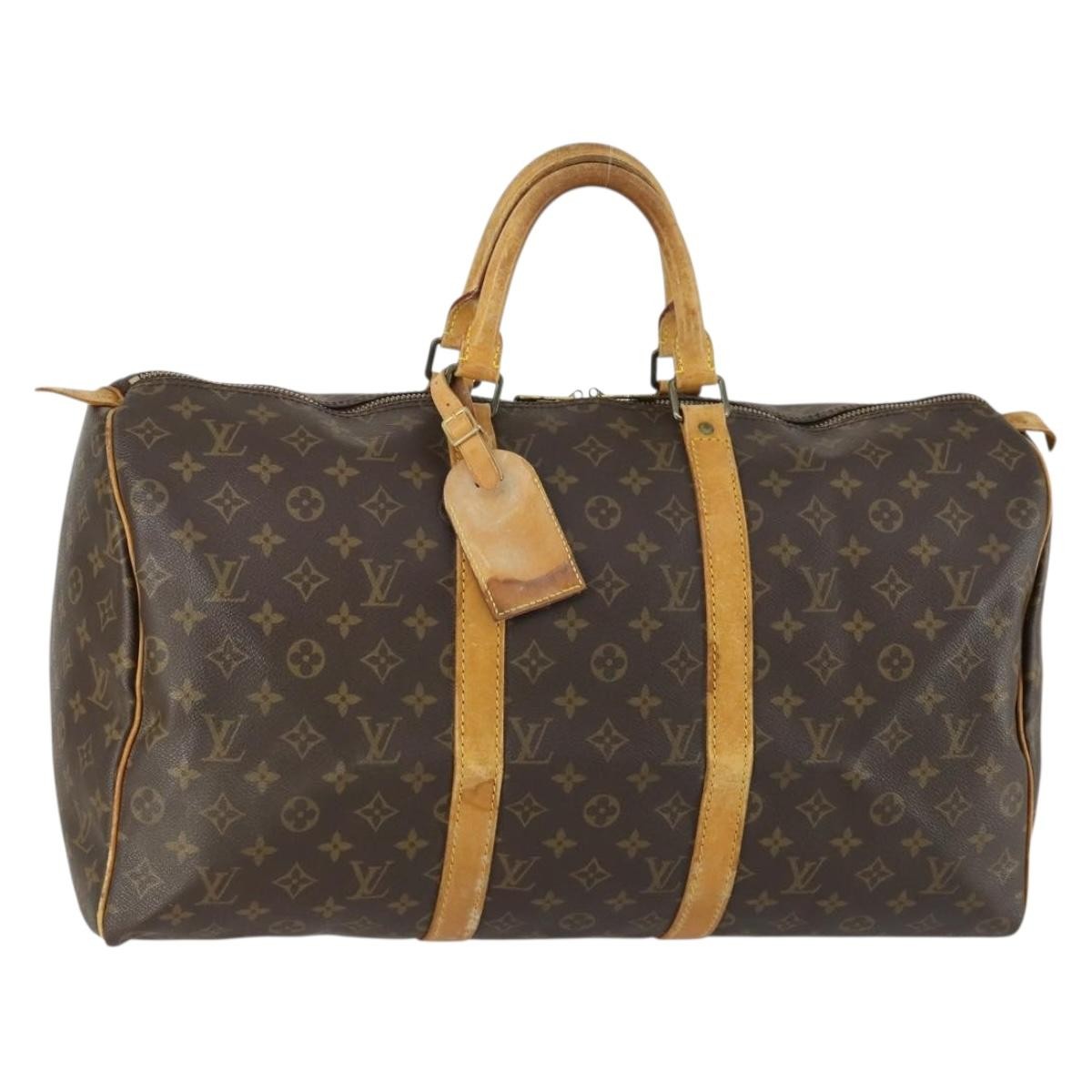 Louis Vuitton Keepall Monogram Canvas Brown Canvas Travel Bag Bag (Pre-Owned)