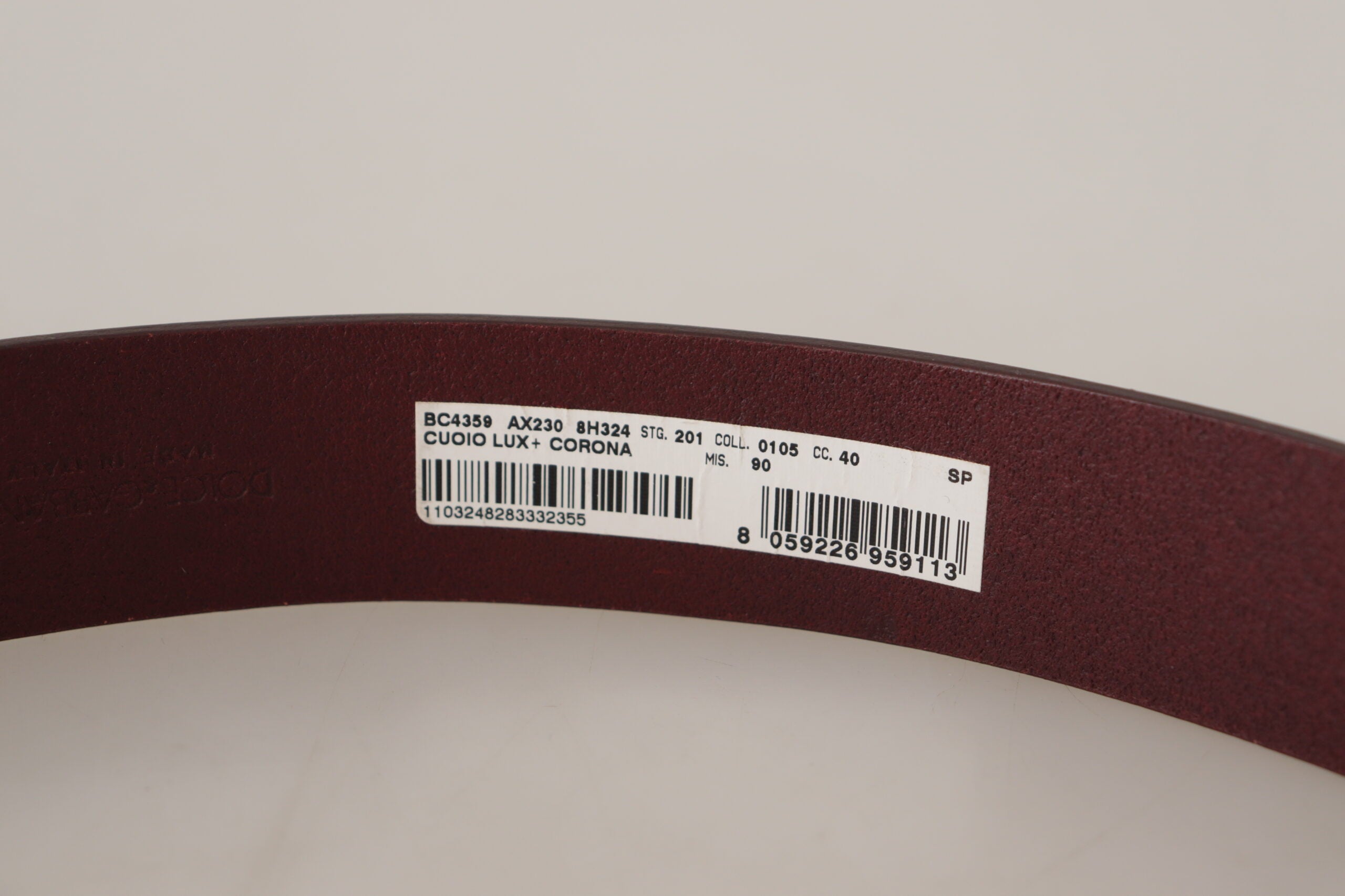 Dolce & Gabbana Elegant Brown Leather Designer Men's Belt