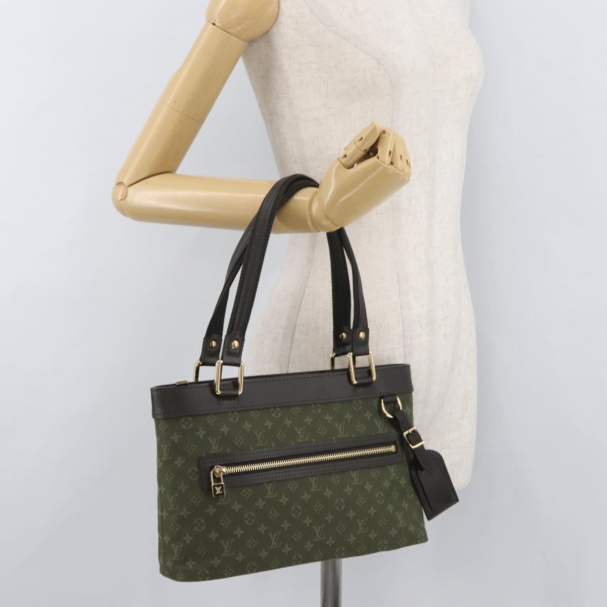 Louis Vuitton Lucille Mini Lin Khaki Canvas Handbag (Pre-Owned)