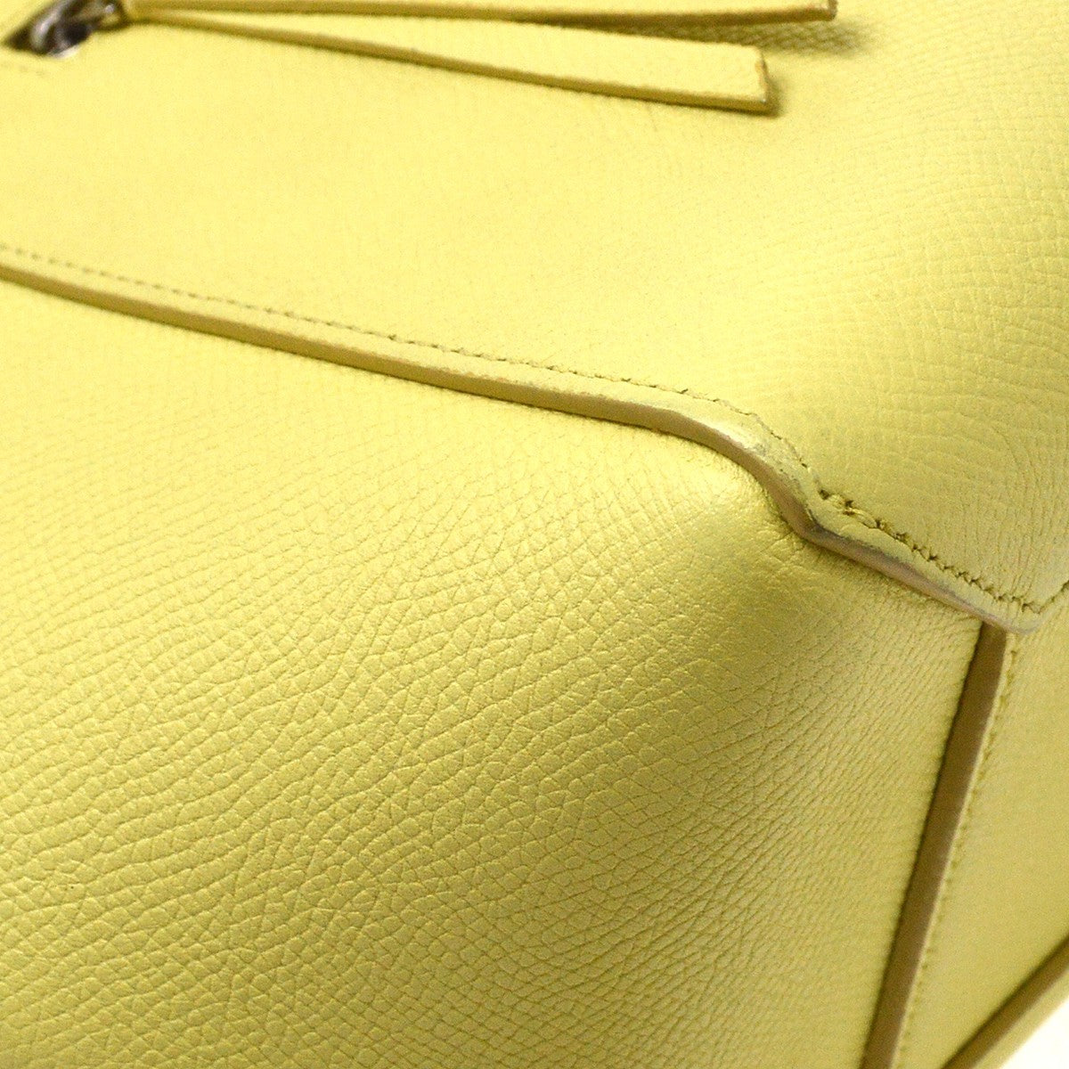Celine Belt Leather Yellow Leather Handbag (Pre-Owned)