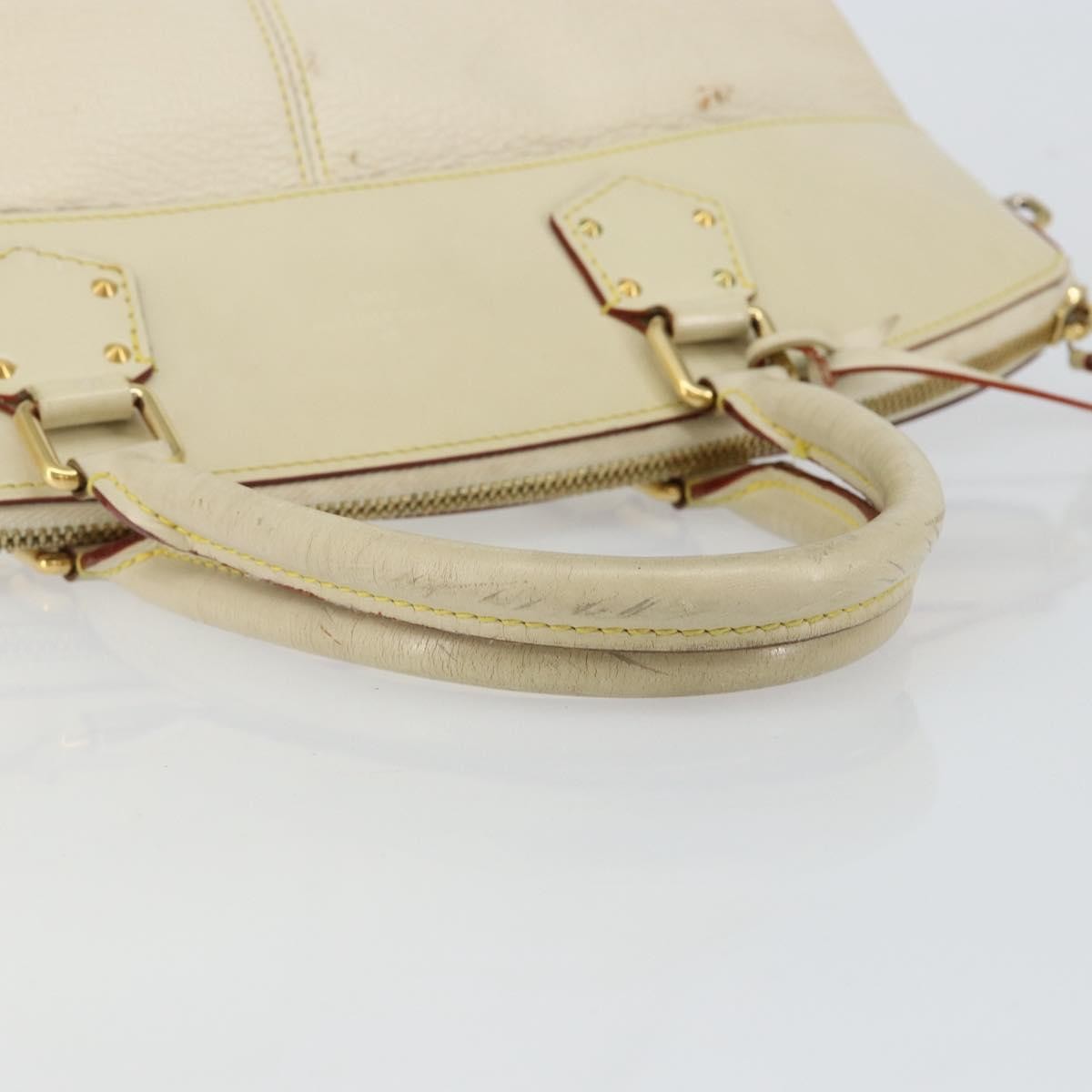 Louis Vuitton Suhali Lockit Leather White Leather Handbag (Pre-Owned)