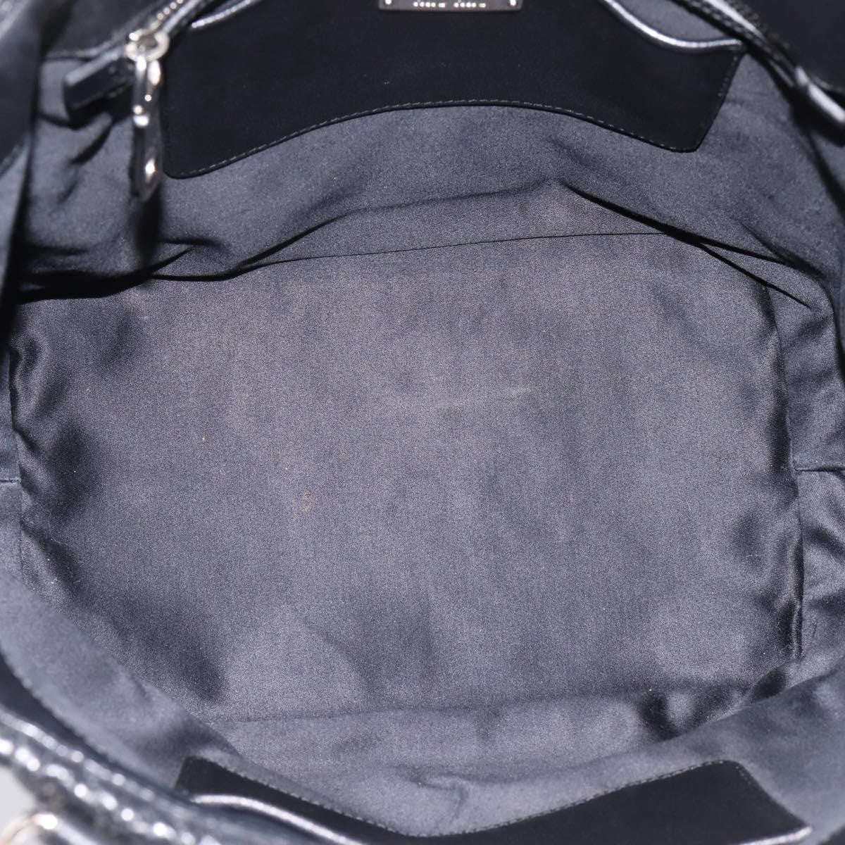 Miu Miu Shopper Tote Matelasse Leather Black Leather Handbag (Pre-Owned)