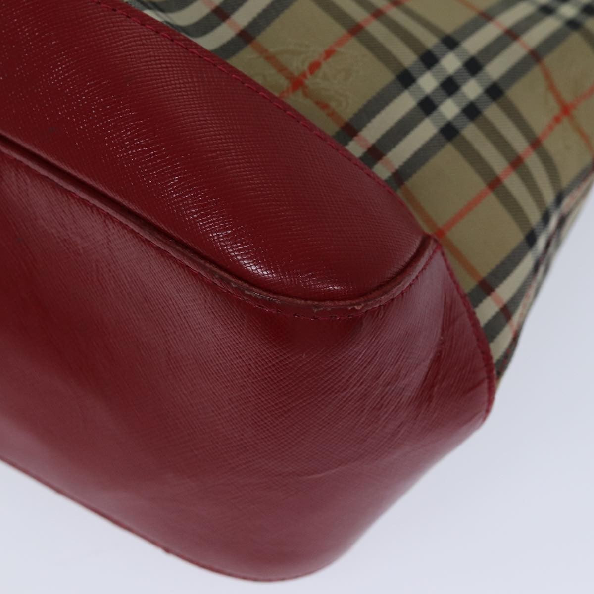 Burberry Nova Check Nova Check Canvas Beige Canvas Handbag (Pre-Owned)