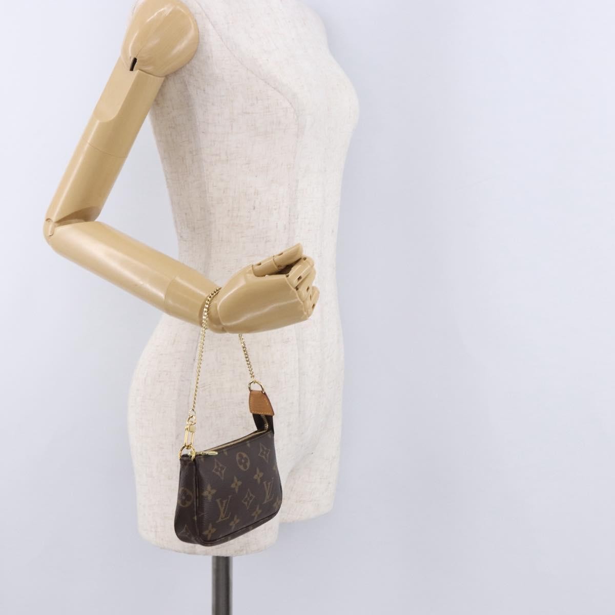 Louis Vuitton Mini Pochette Accessoires Canvas Brown Canvas Clutche & Pouche Bag (Pre-Owned)
