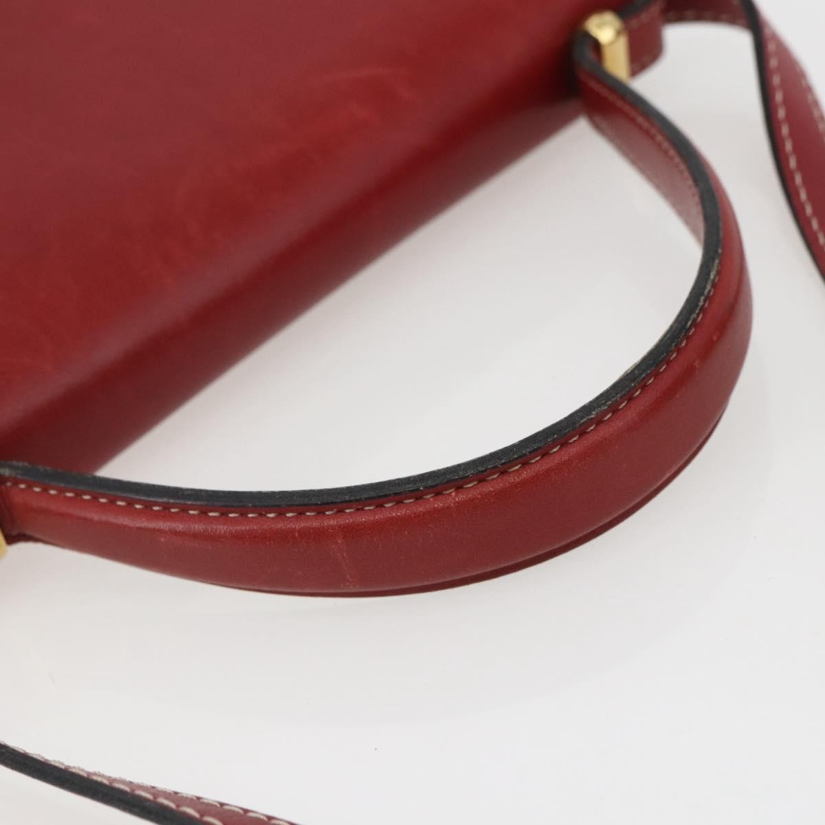 Christian Dior Vintage Leather Red Leather Handbag (Pre-Owned)