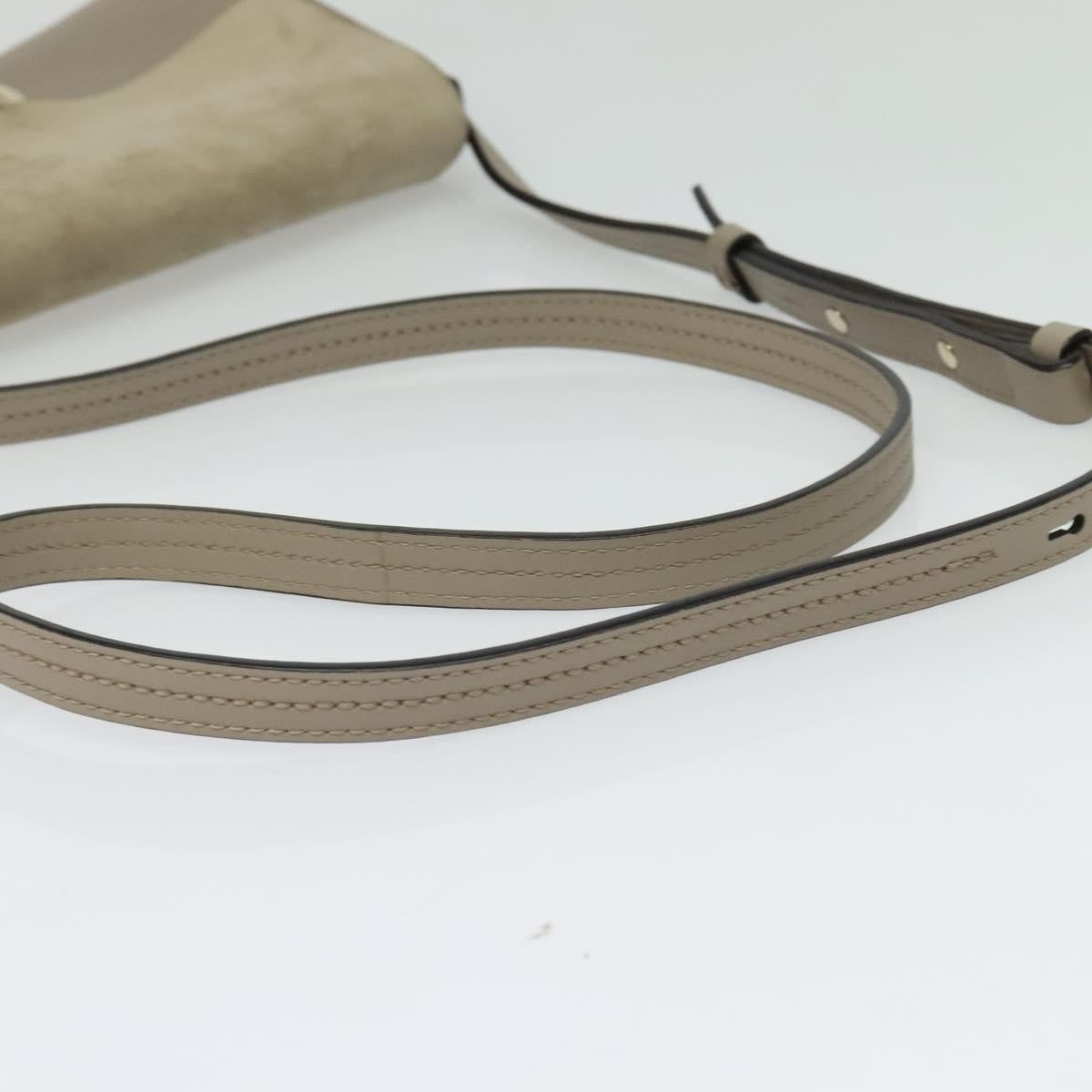 Chloe Faye Leather And Suede Gray Leather Shoulder Bag Bag (Pre-Owned)