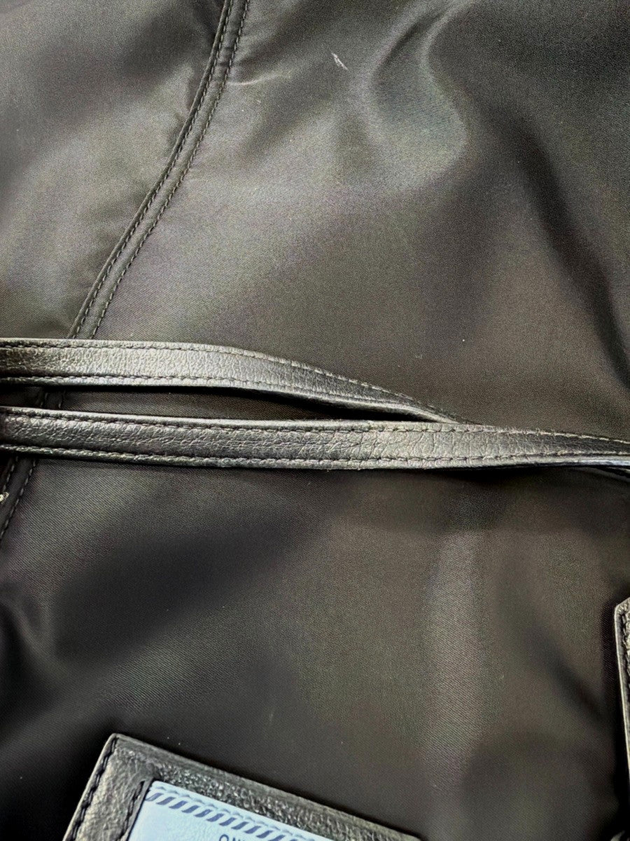 Prada Etiquette Tote Tessuto Black Nylon Tote Bag Bag (Pre-Owned)