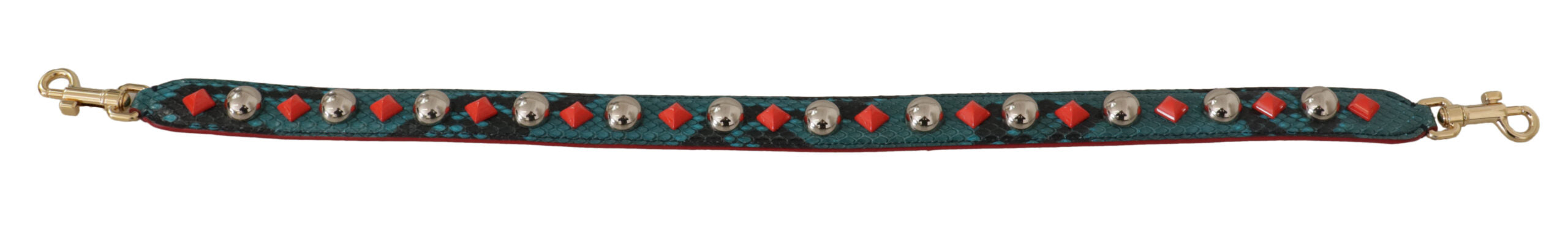 Dolce & Gabbana Emerald Green Leather Shoulder Women's Strap