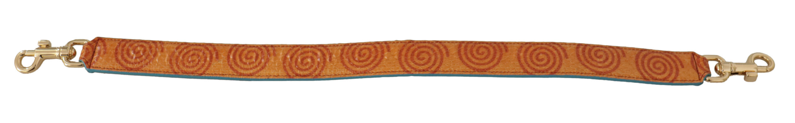 Dolce & Gabbana Orange Leather Swirl Print Bag Shoulder Women's Strap