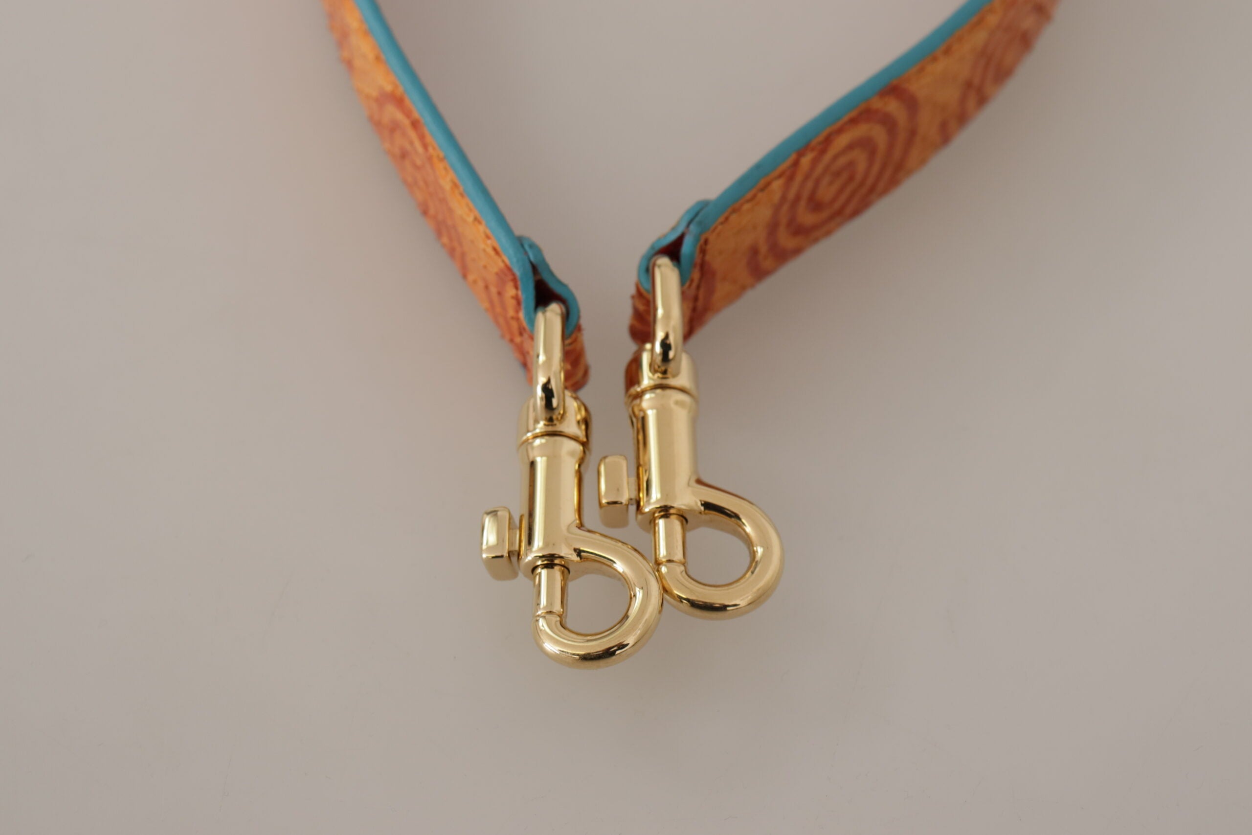 Dolce & Gabbana Orange Leather Swirl Print Bag Shoulder Women's Strap