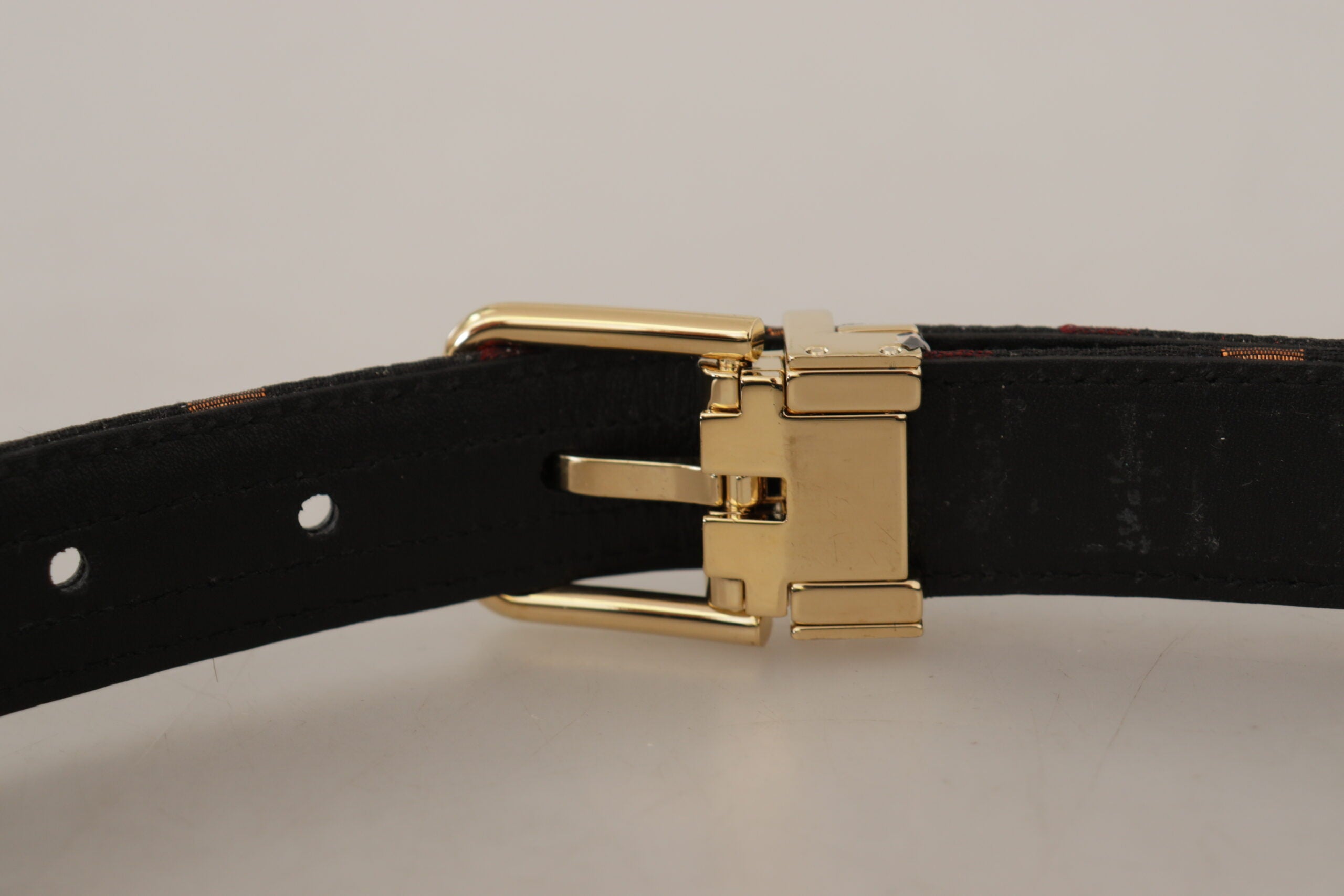 Dolce & Gabbana Multicolor Leather Belt with Gold Women's Buckle