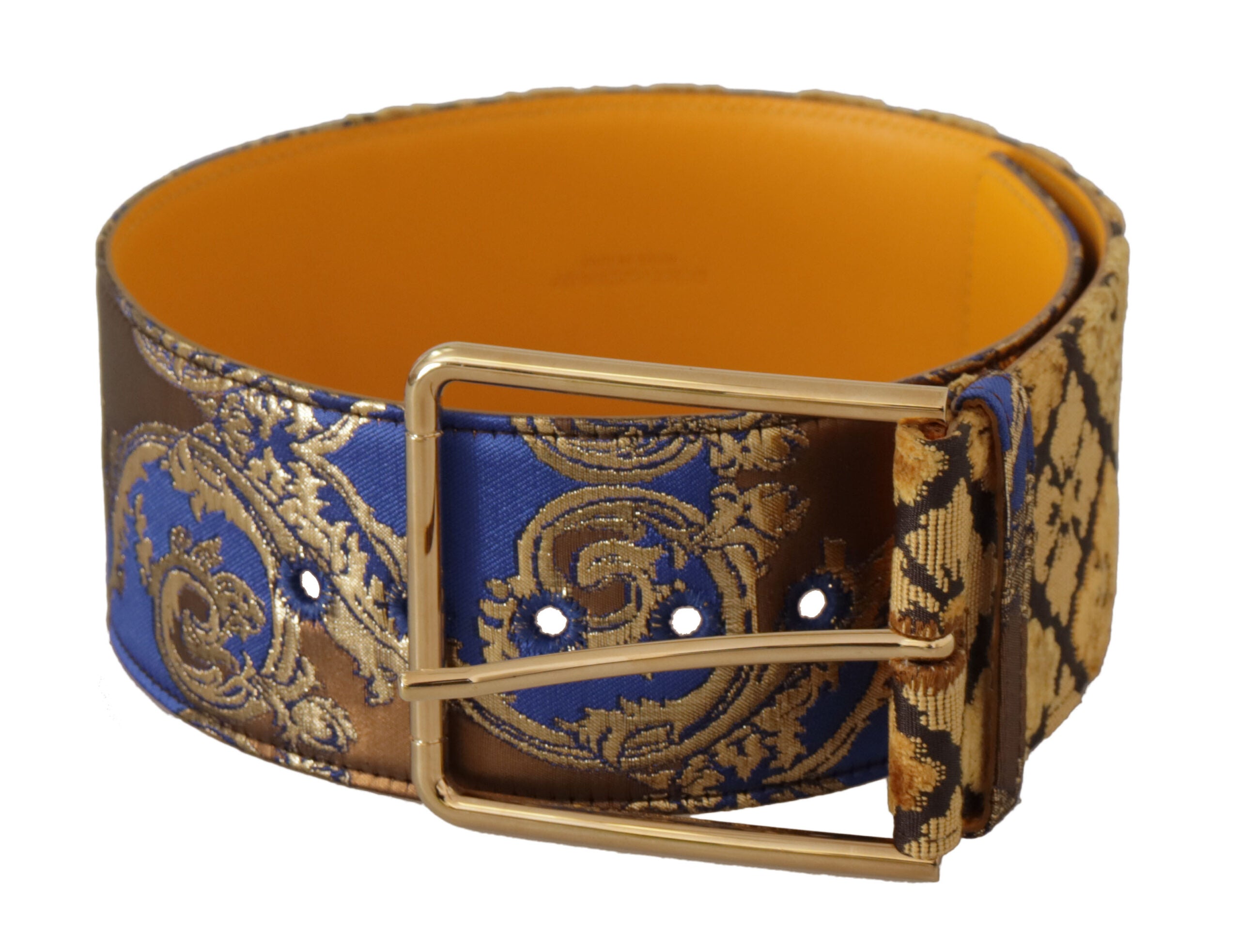 Dolce & Gabbana Elegant Blue Leather Belt with Metal Women's Buckle