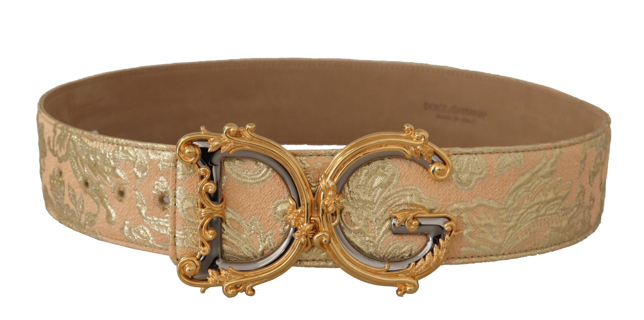 Dolce & Gabbana Elegant Leather Belt with Logo Women's Buckle