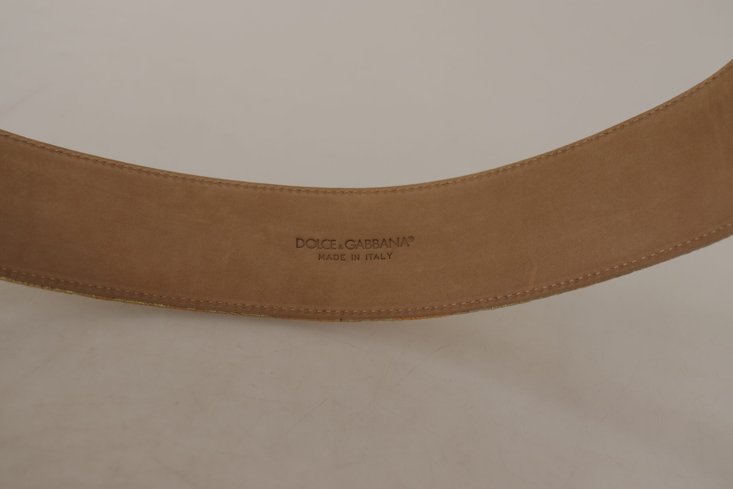 Dolce & Gabbana Elegant Leather Belt with Logo Women's Buckle