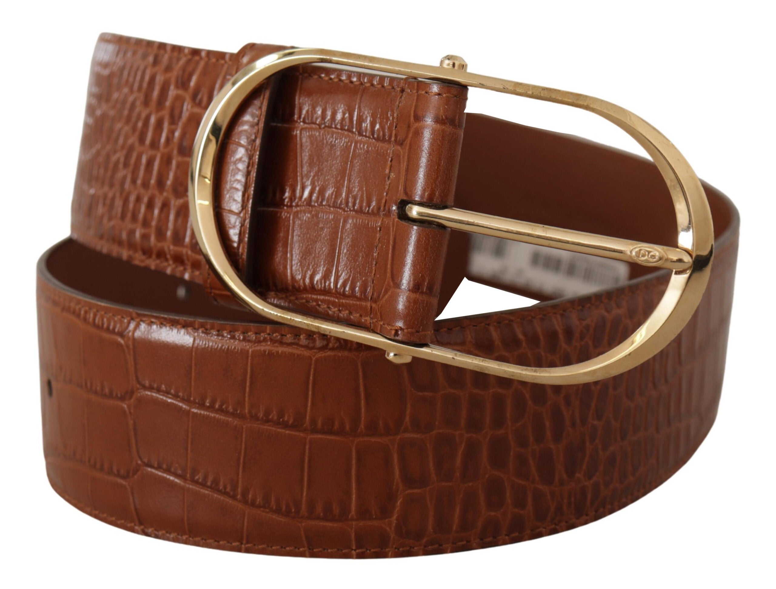 Dolce & Gabbana Enchanting Engraved Logo Leather Women's Belt