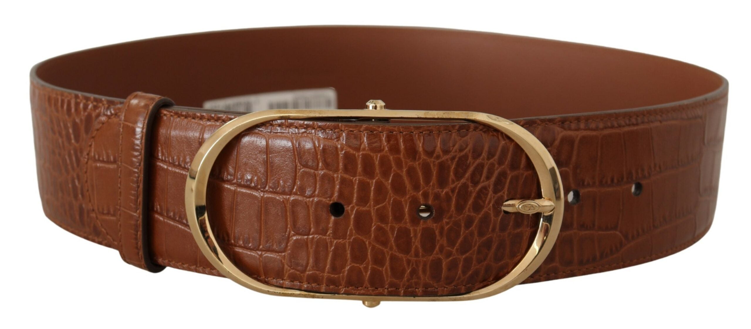 Dolce & Gabbana Enchanting Engraved Logo Leather Women's Belt