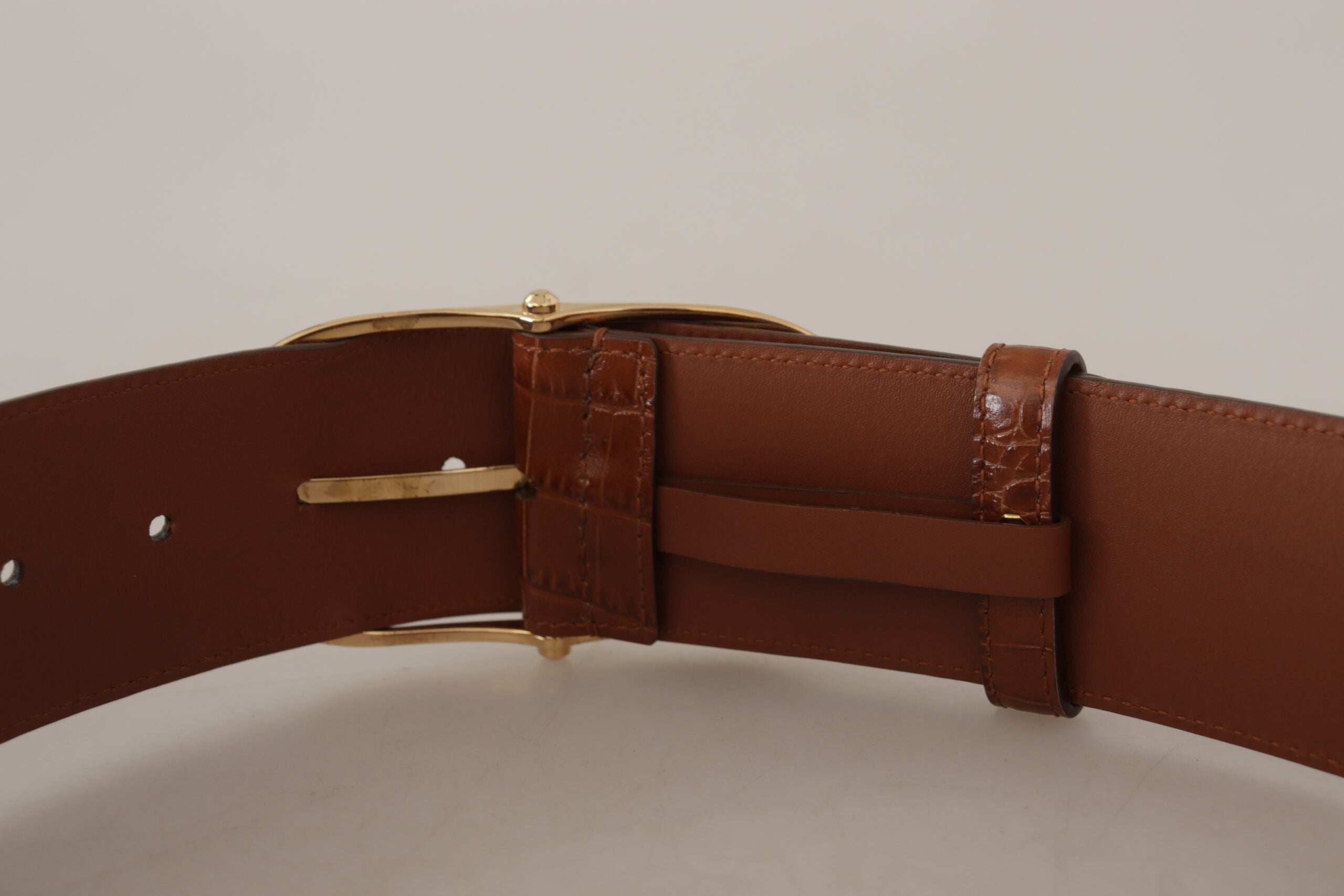 Dolce & Gabbana Enchanting Engraved Logo Leather Women's Belt