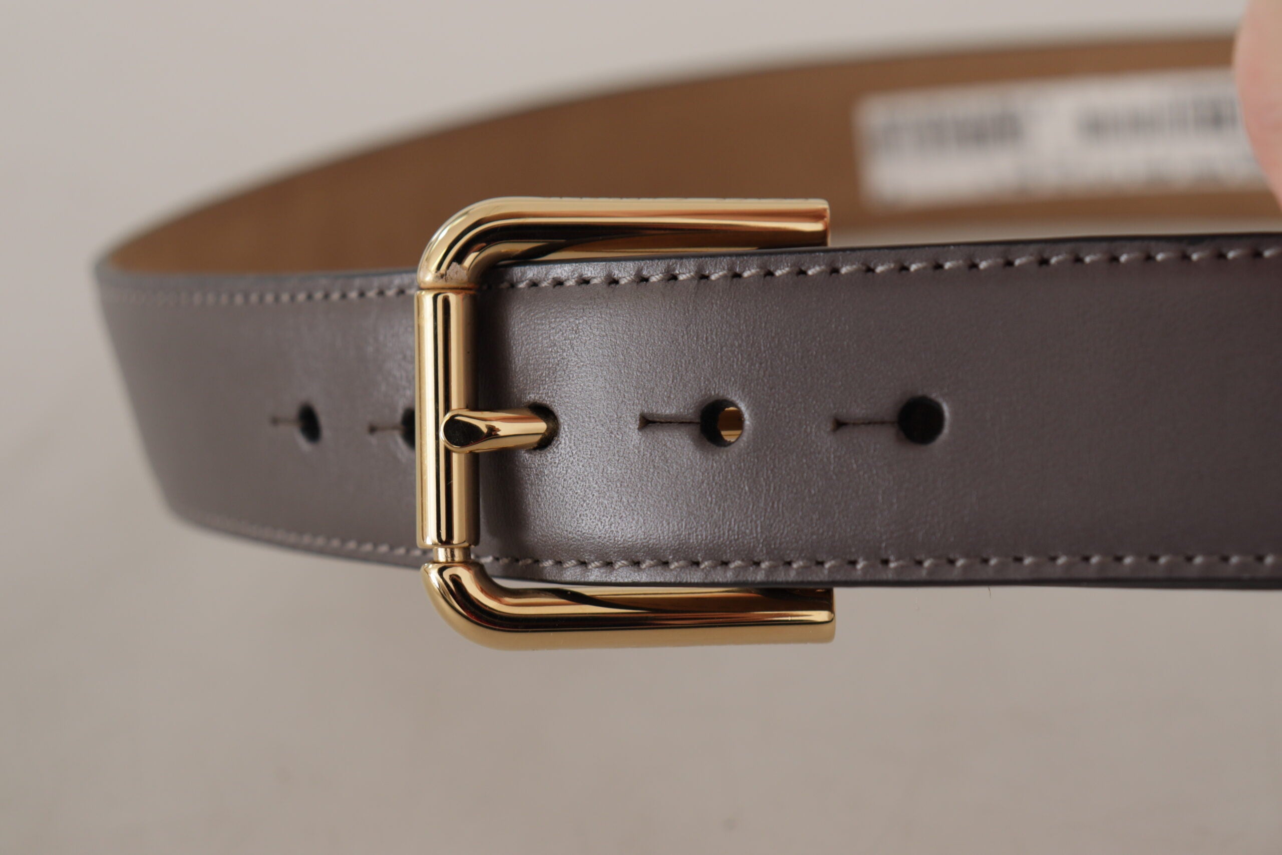 Dolce & Gabbana Elegant Engraved Buckle Leather Women's Belt