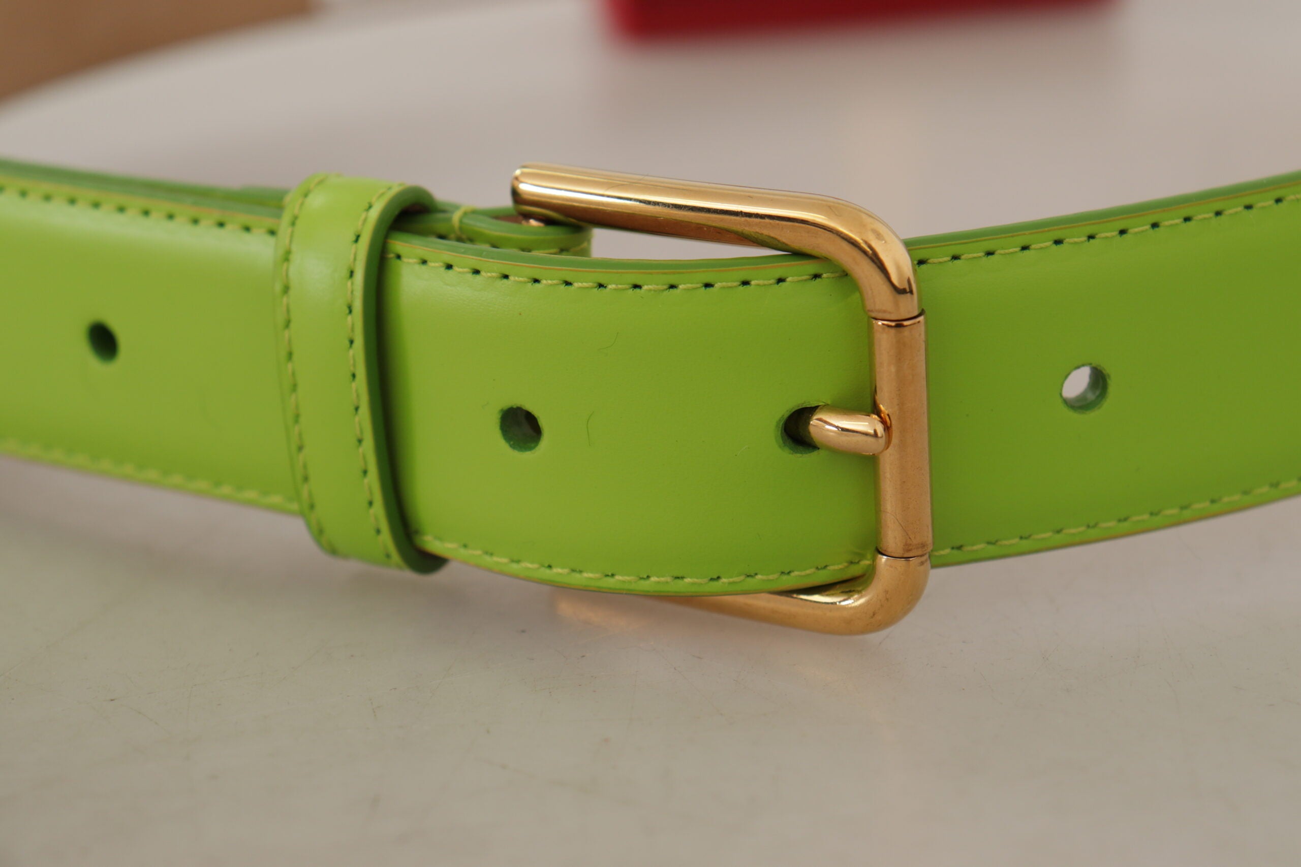 Dolce & Gabbana Green Leather Devotion Heart Micro Bag Headphones Women's Belt