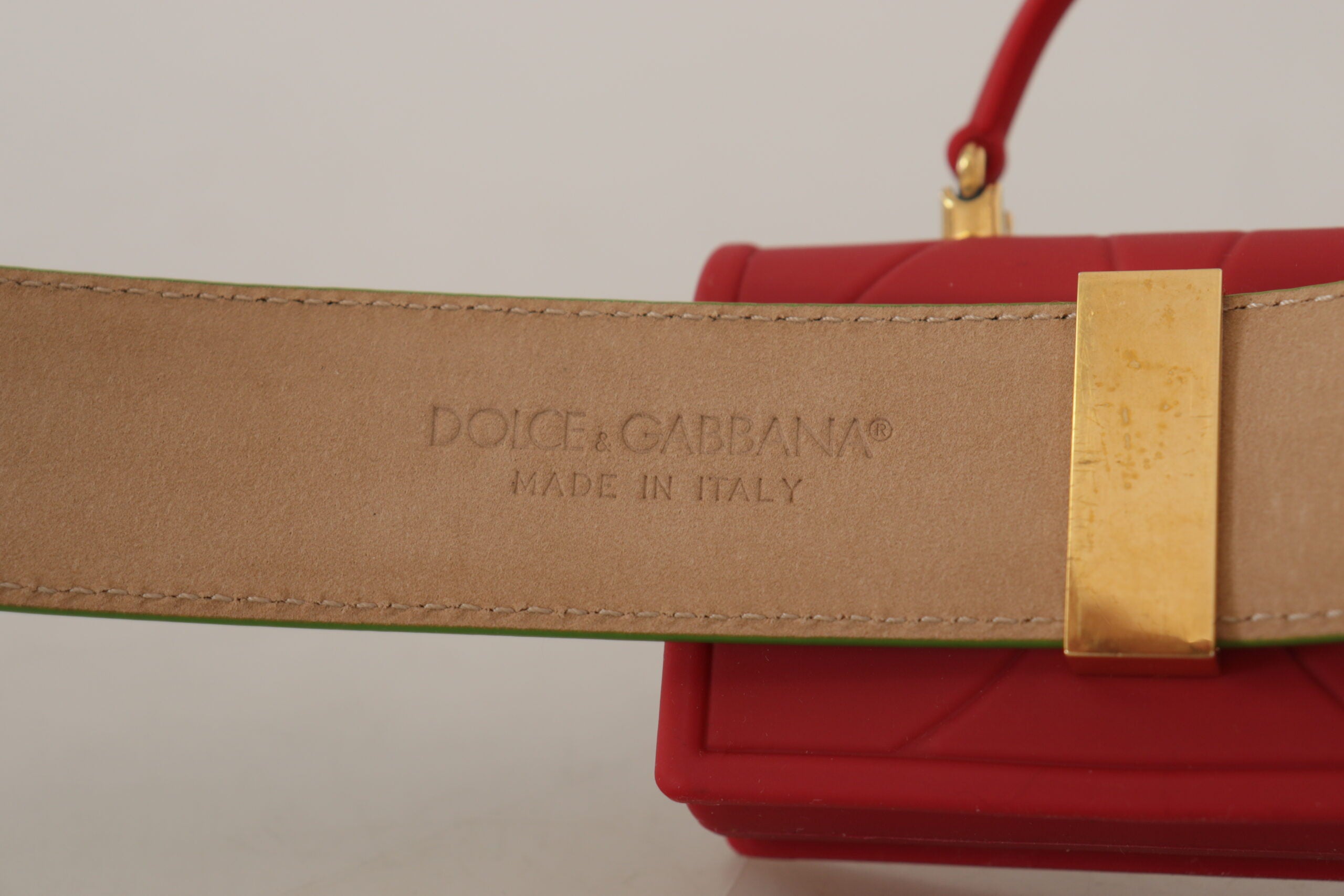 Dolce & Gabbana Elegant Leather Belt with Mini Bag Women's Accessory