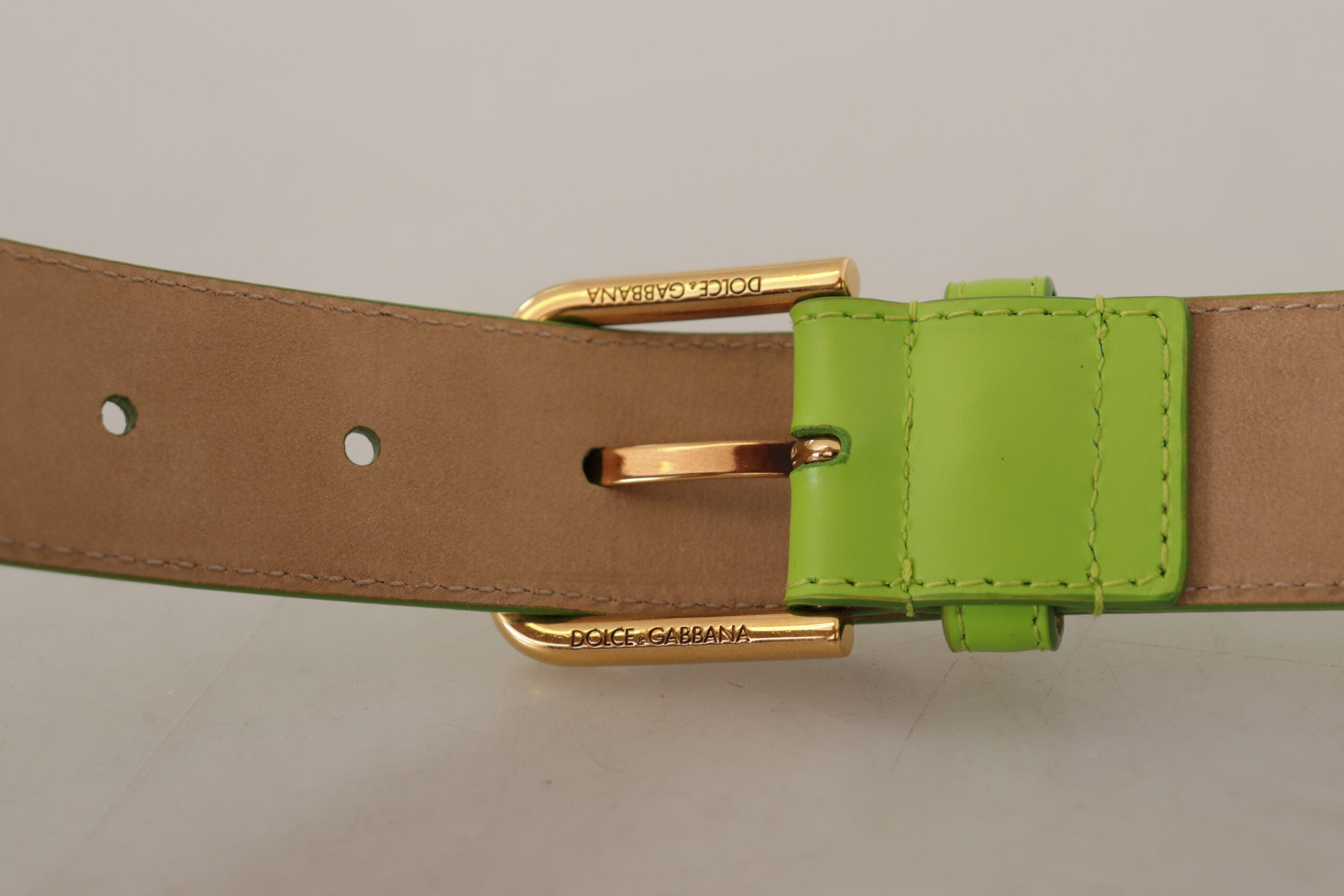 Dolce & Gabbana Green Leather Devotion Heart Micro Bag Headphones Women's Belt