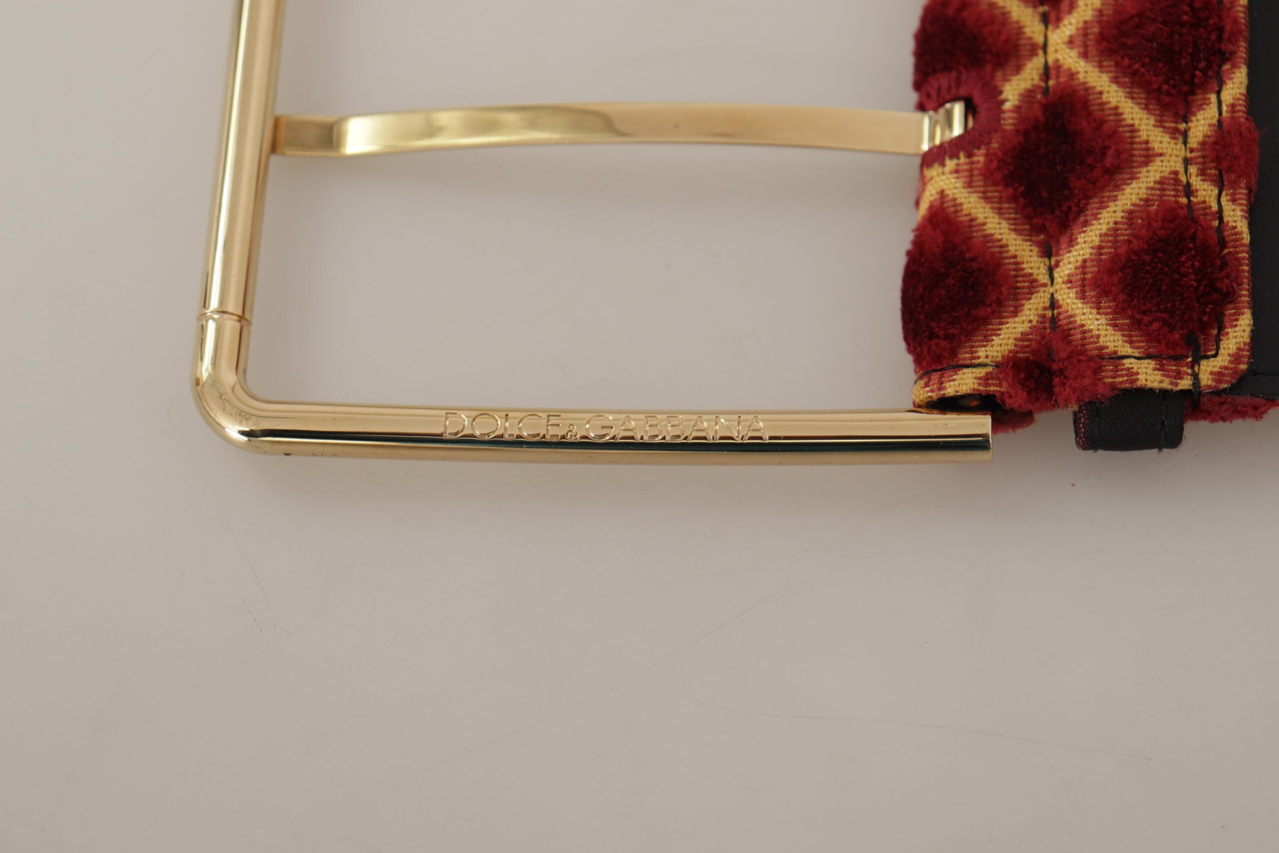 Dolce & Gabbana Engraved Logo Multicolor Leather Women's Belt