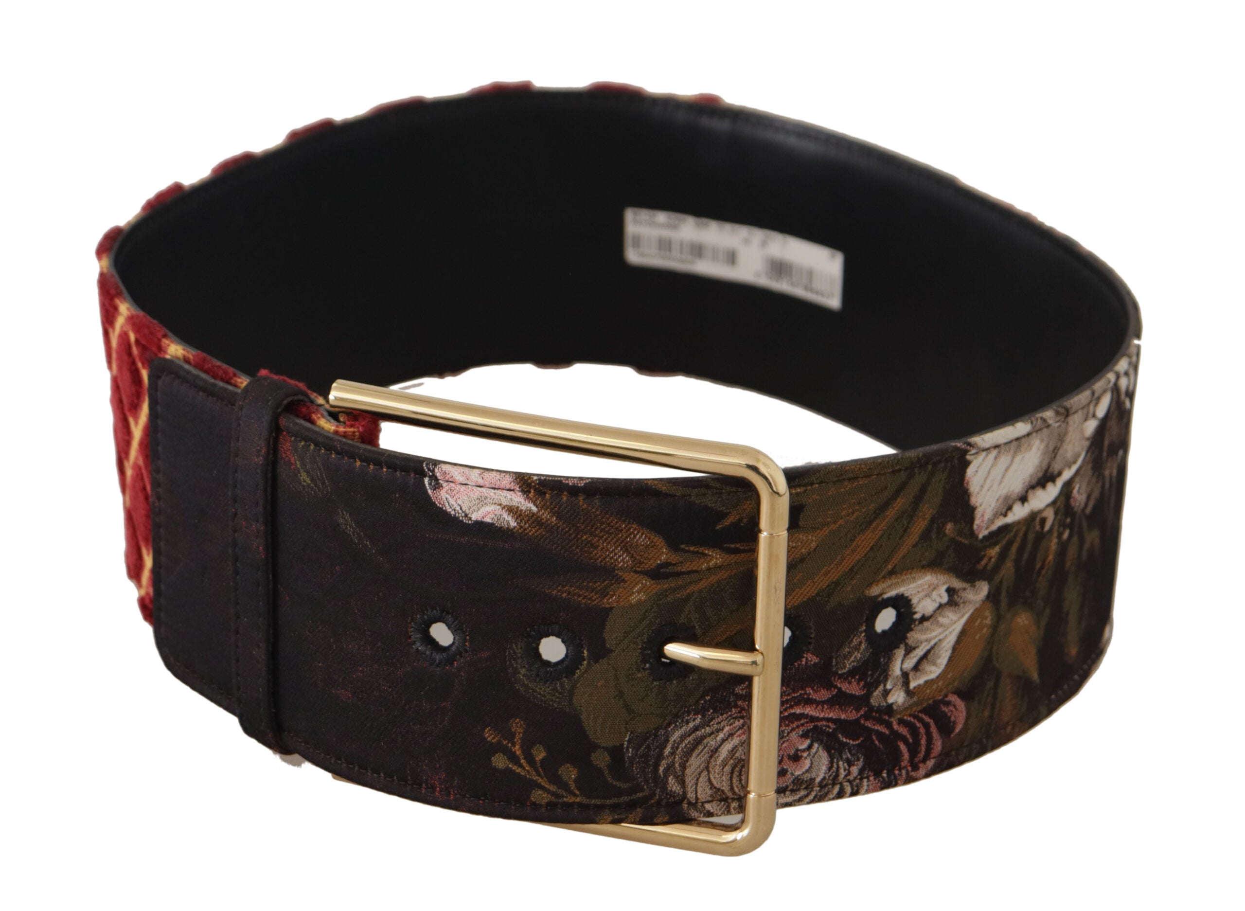 Dolce & Gabbana Engraved Logo Multicolor Leather Women's Belt
