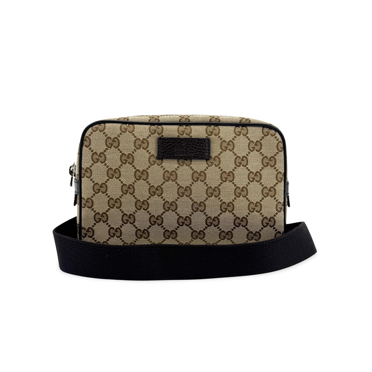 Gucci Waist Belt Gg Canvas Beige Canvas Handbag (Pre-Owned)