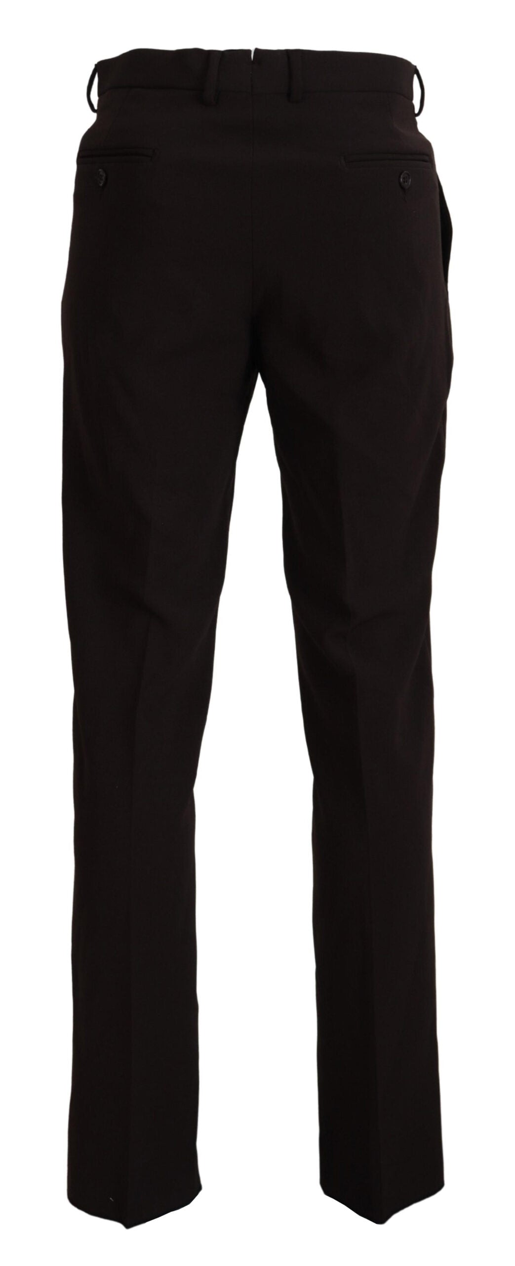 BENCIVENGA Brown Straight Fit Formal Men Men's Pants