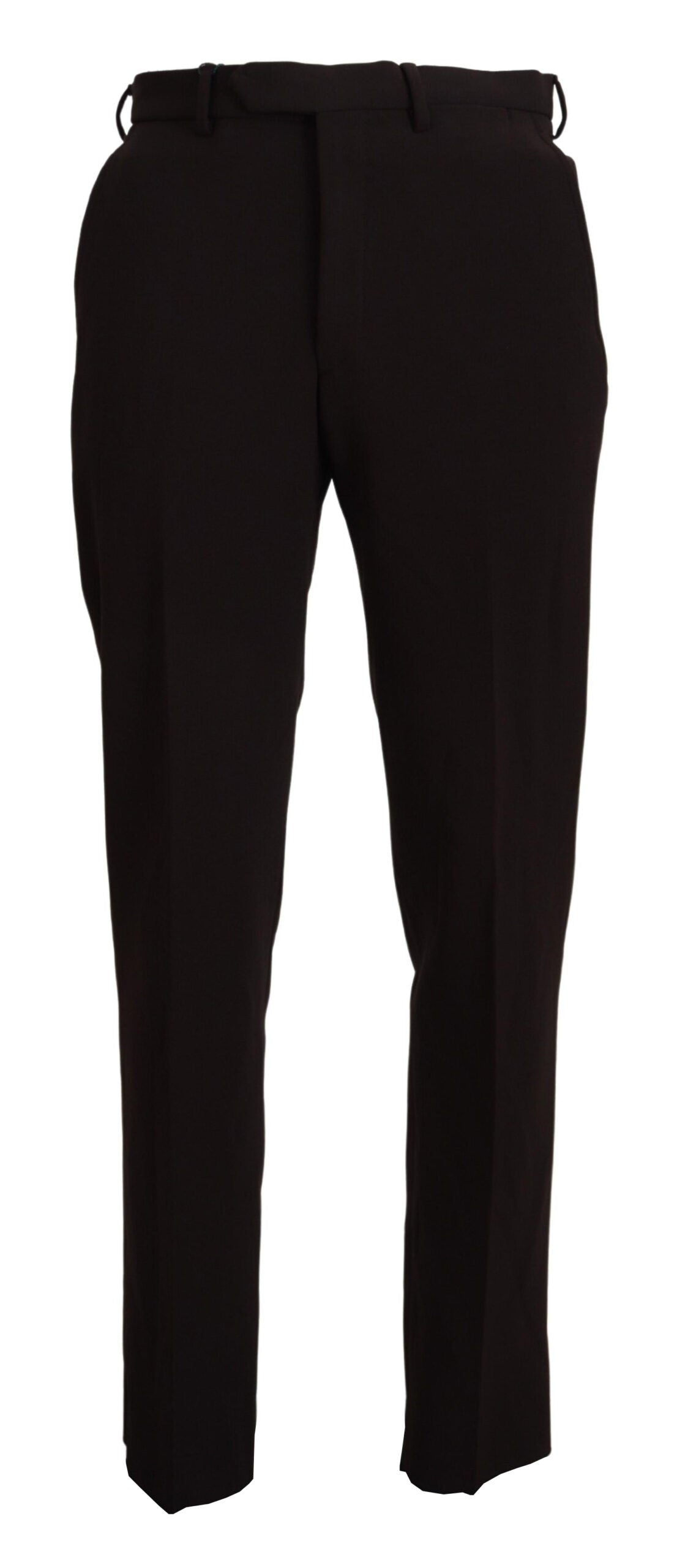 BENCIVENGA Brown Straight Fit Formal Men Men's Pants