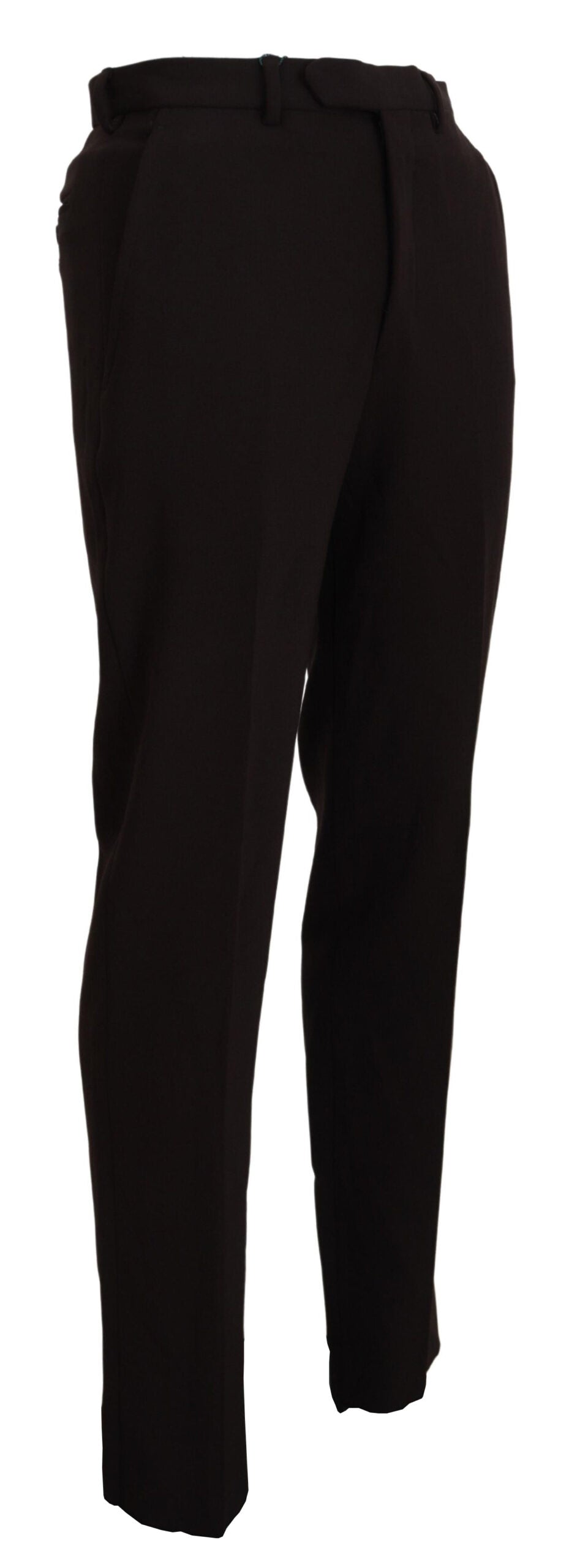 BENCIVENGA Brown Straight Fit Formal Men Men's Pants