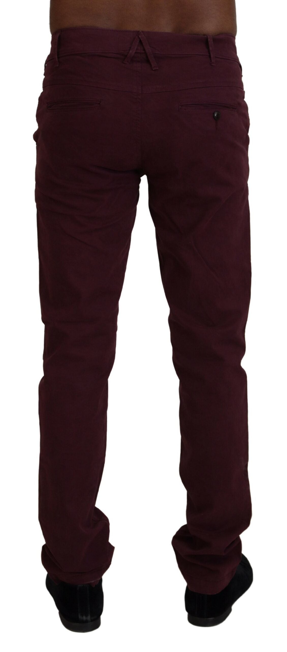 CYCLE Elegant Maroon Casual Skinny Men's Pants