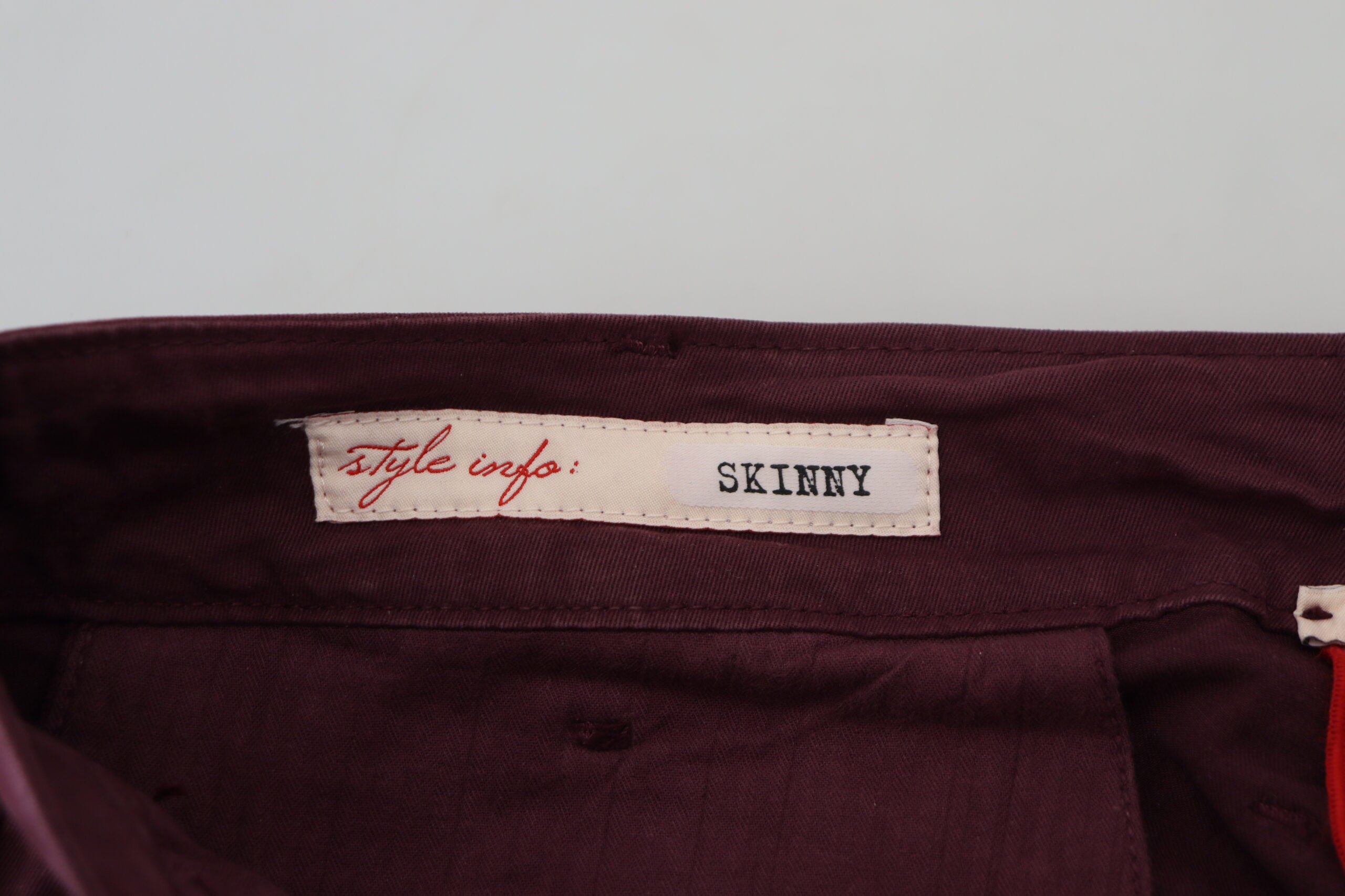 CYCLE Elegant Maroon Casual Skinny Men's Pants