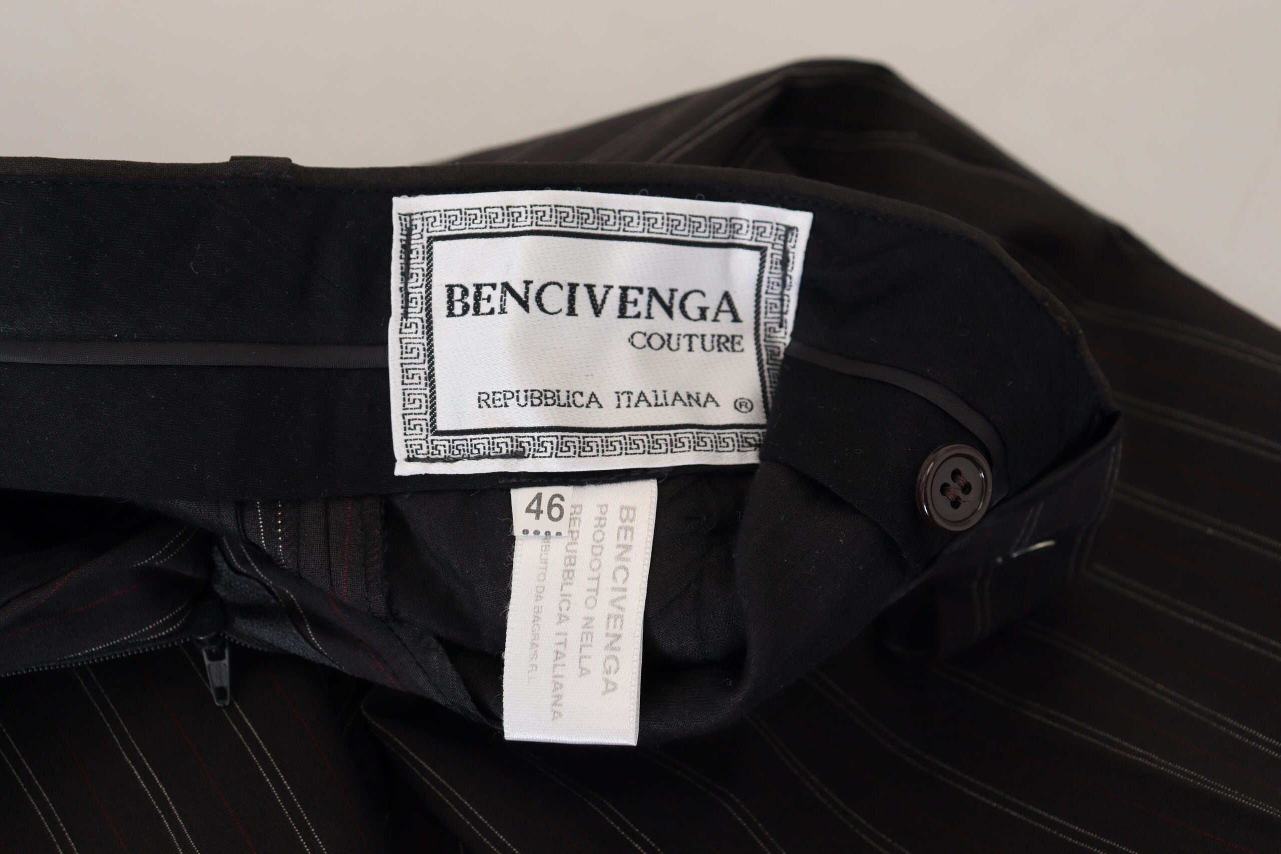 BENCIVENGA Elegant Striped Viscose Dress Pants for Men's Men