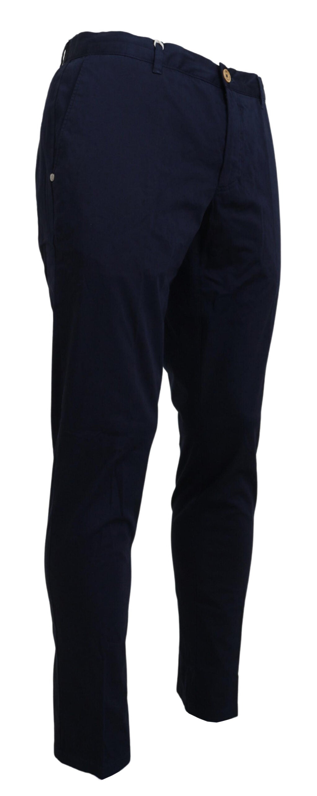 Domenico Tagliente Dark Blue Cotton Skinny Men Men's Pants