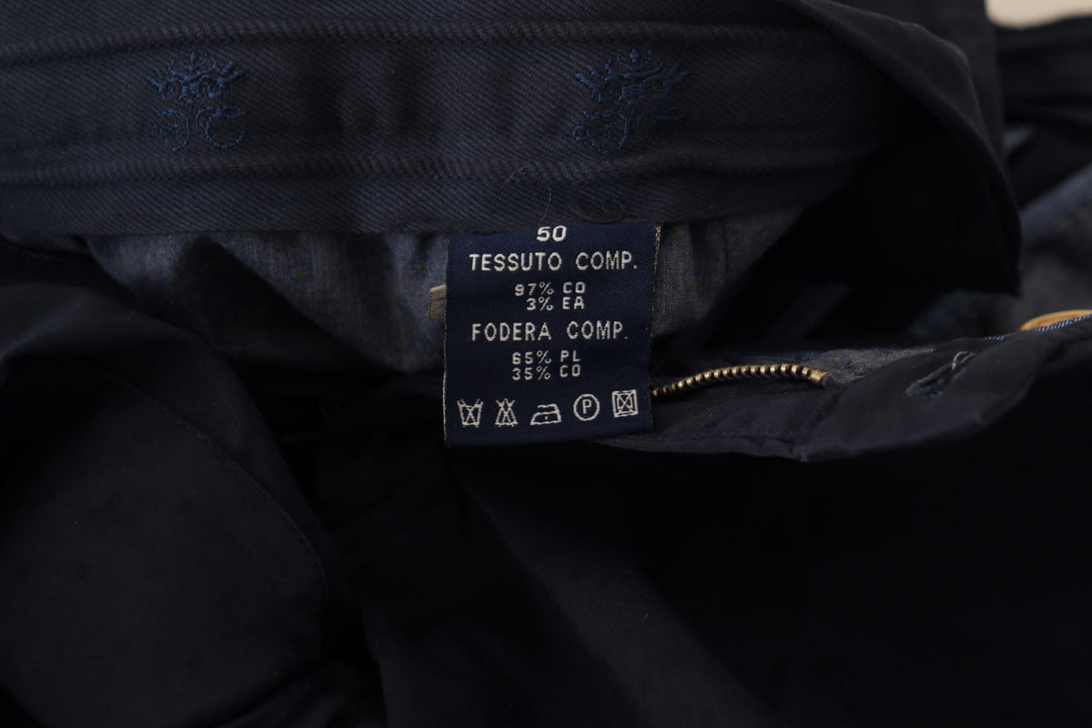 Domenico Tagliente Dark Blue Cotton Skinny Men Men's Pants