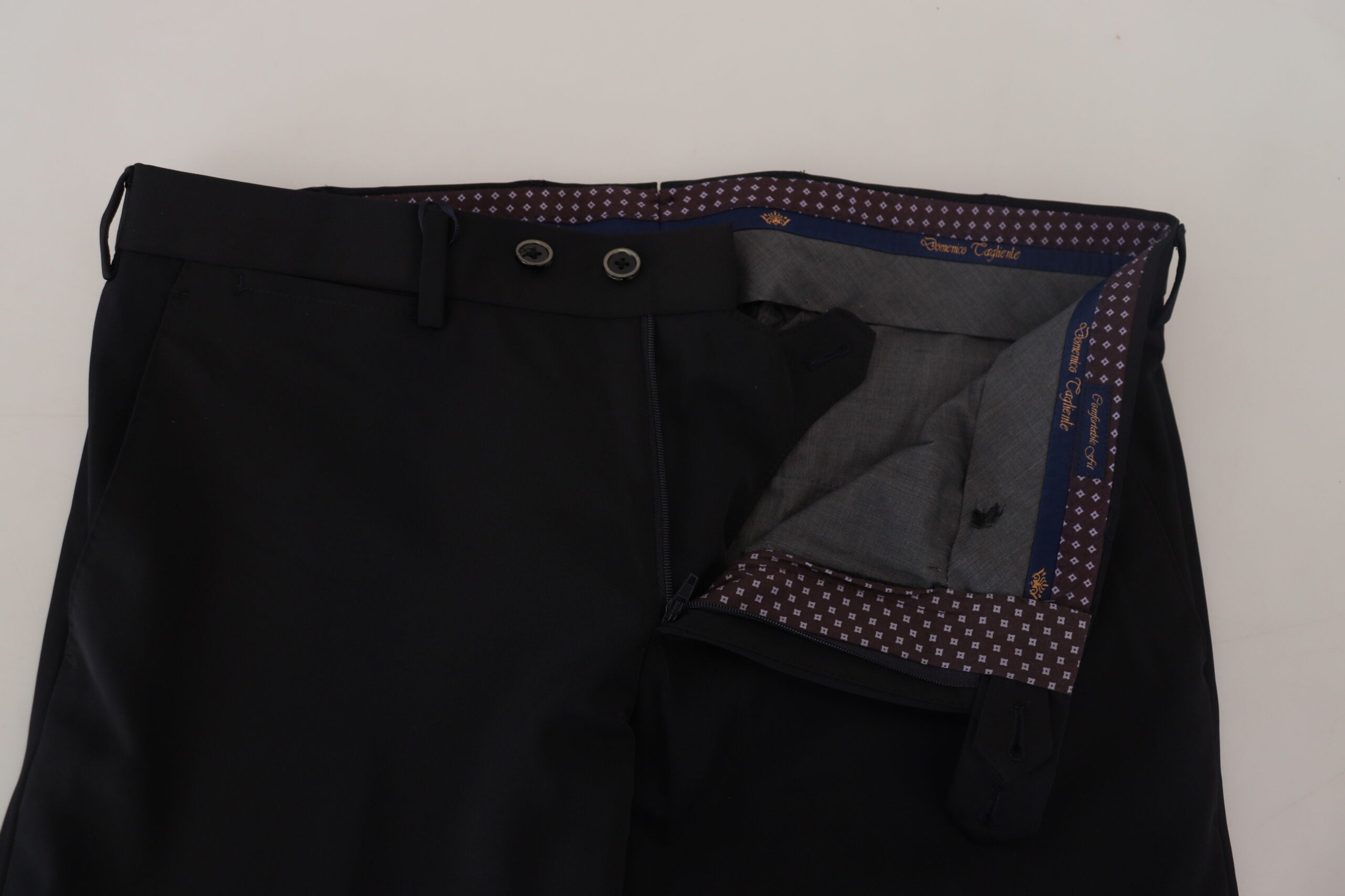Domenico Tagliente Black Tapered Dress Formal Men's Pants (Pre-Owned)