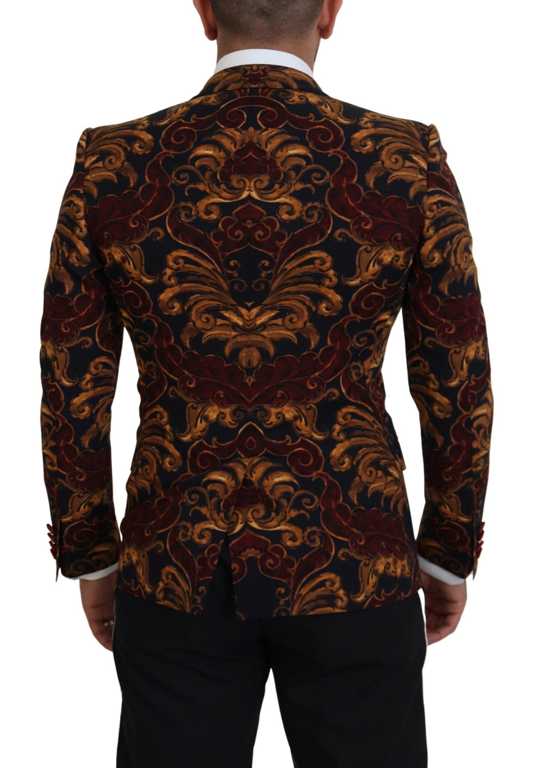 Dolce & Gabbana Elegant Multicolor Wool Blend Men's Blazer