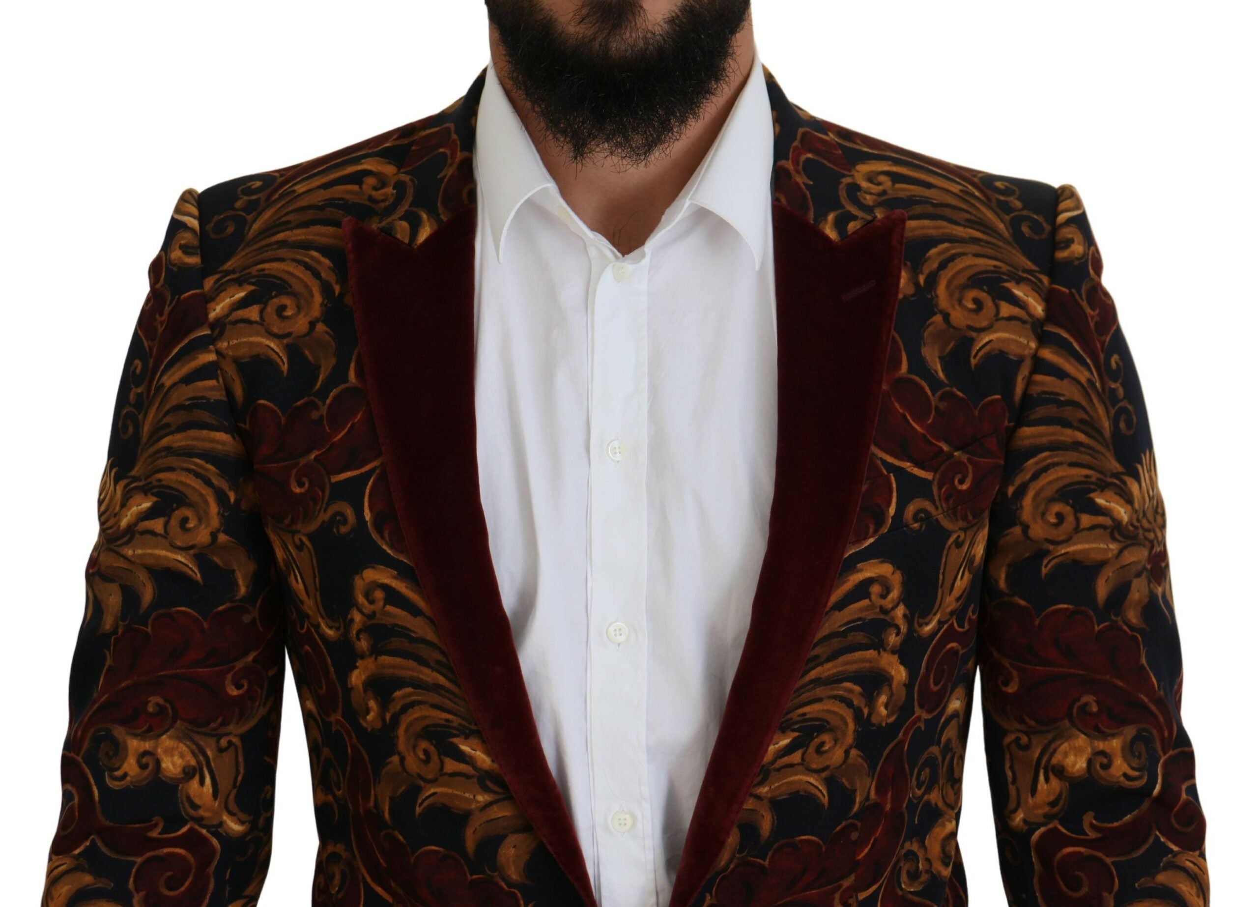 Dolce & Gabbana Multicolor Floral Single Breasted Martini Men's Blazer