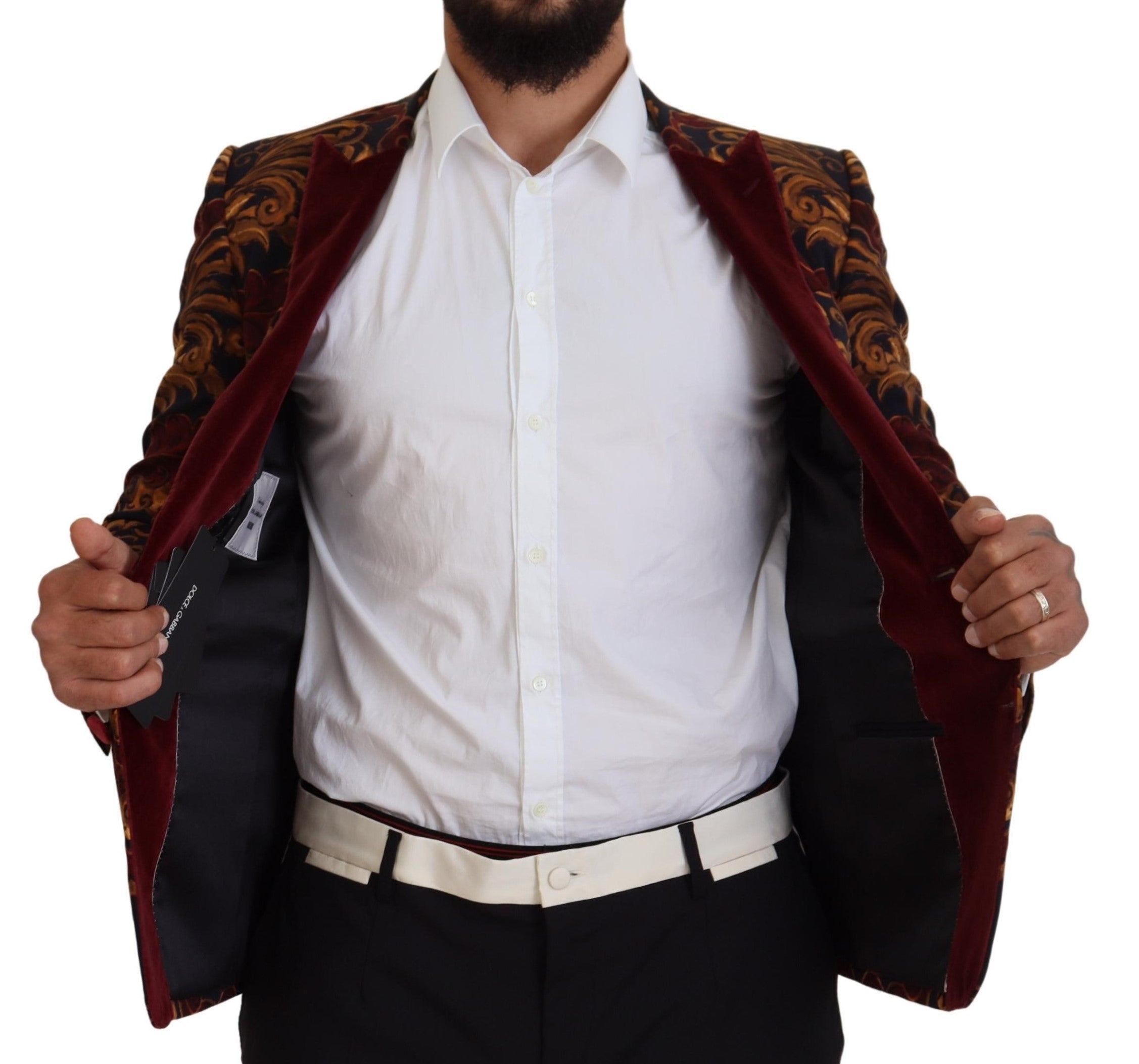 Dolce & Gabbana Elegant Multicolor Wool Blend Men's Blazer