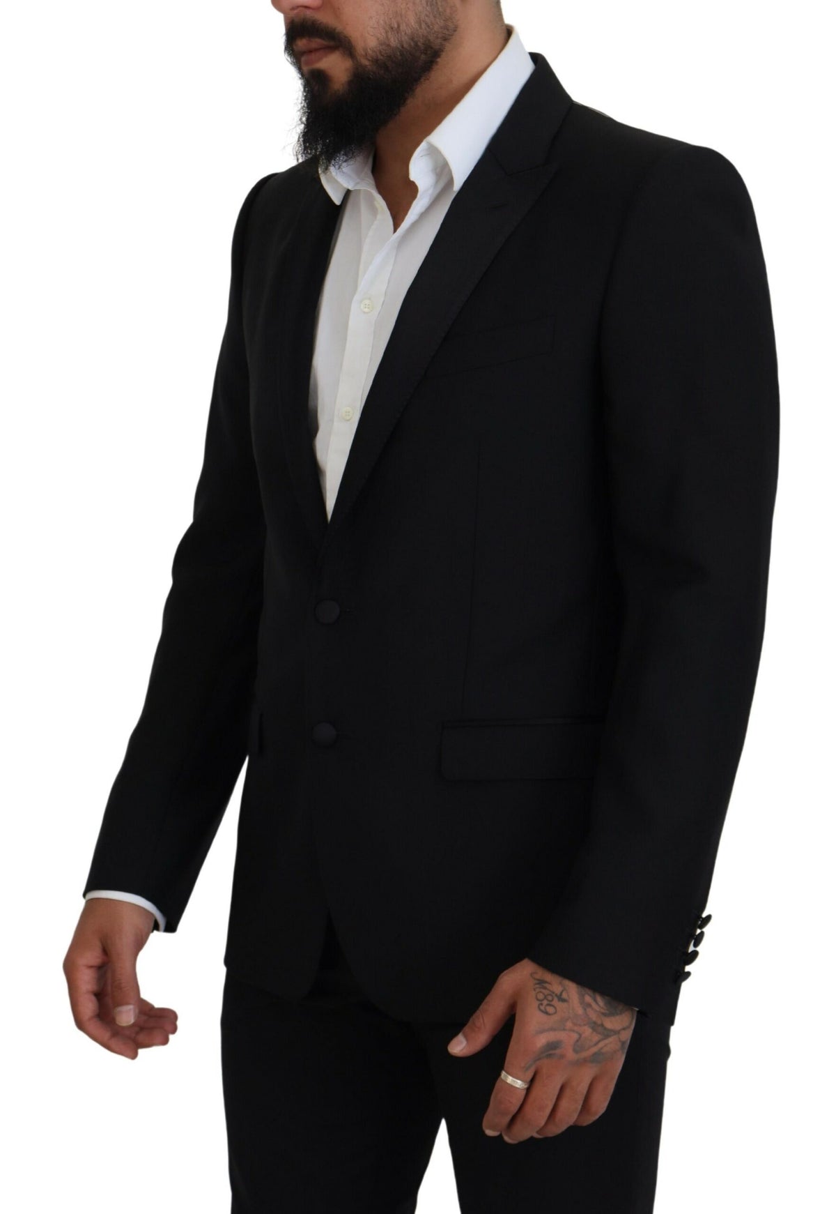 Dolce & Gabbana Black Slim Fit Formal Martini Men's Blazer