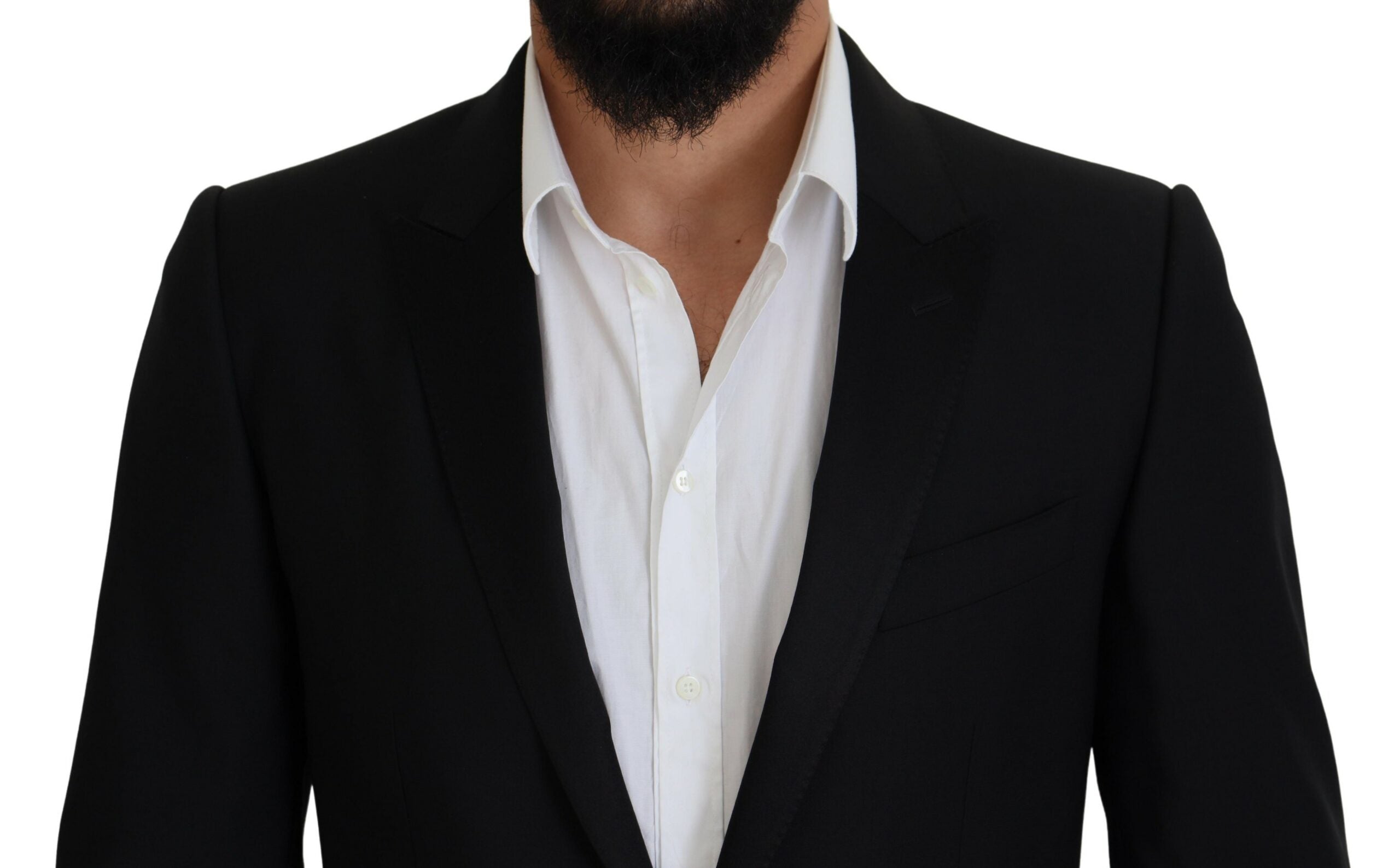 Dolce & Gabbana Black Slim Fit Formal Martini Men's Blazer