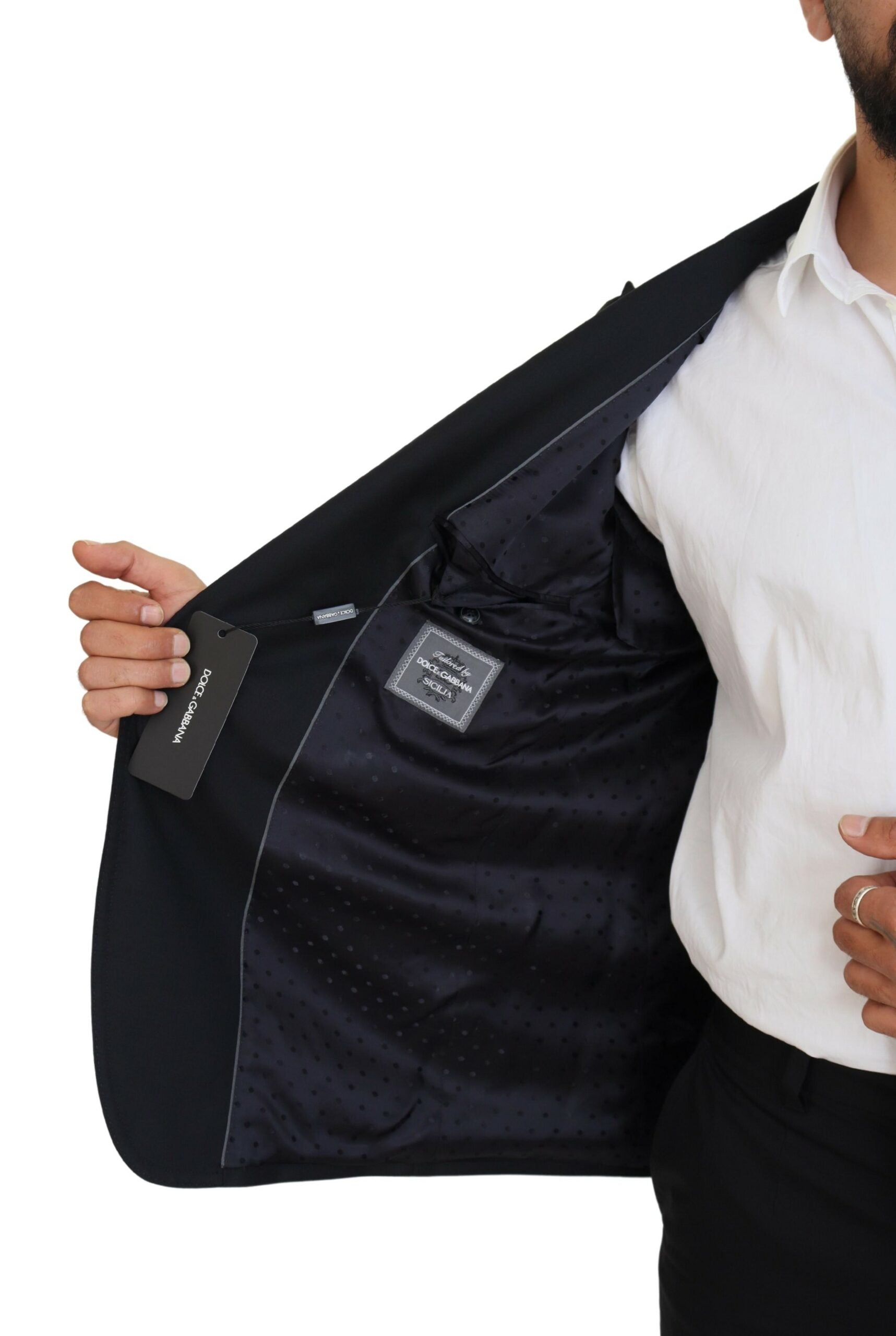 Dolce & Gabbana Elegant Dark Blue Single Breasted Men's Blazer