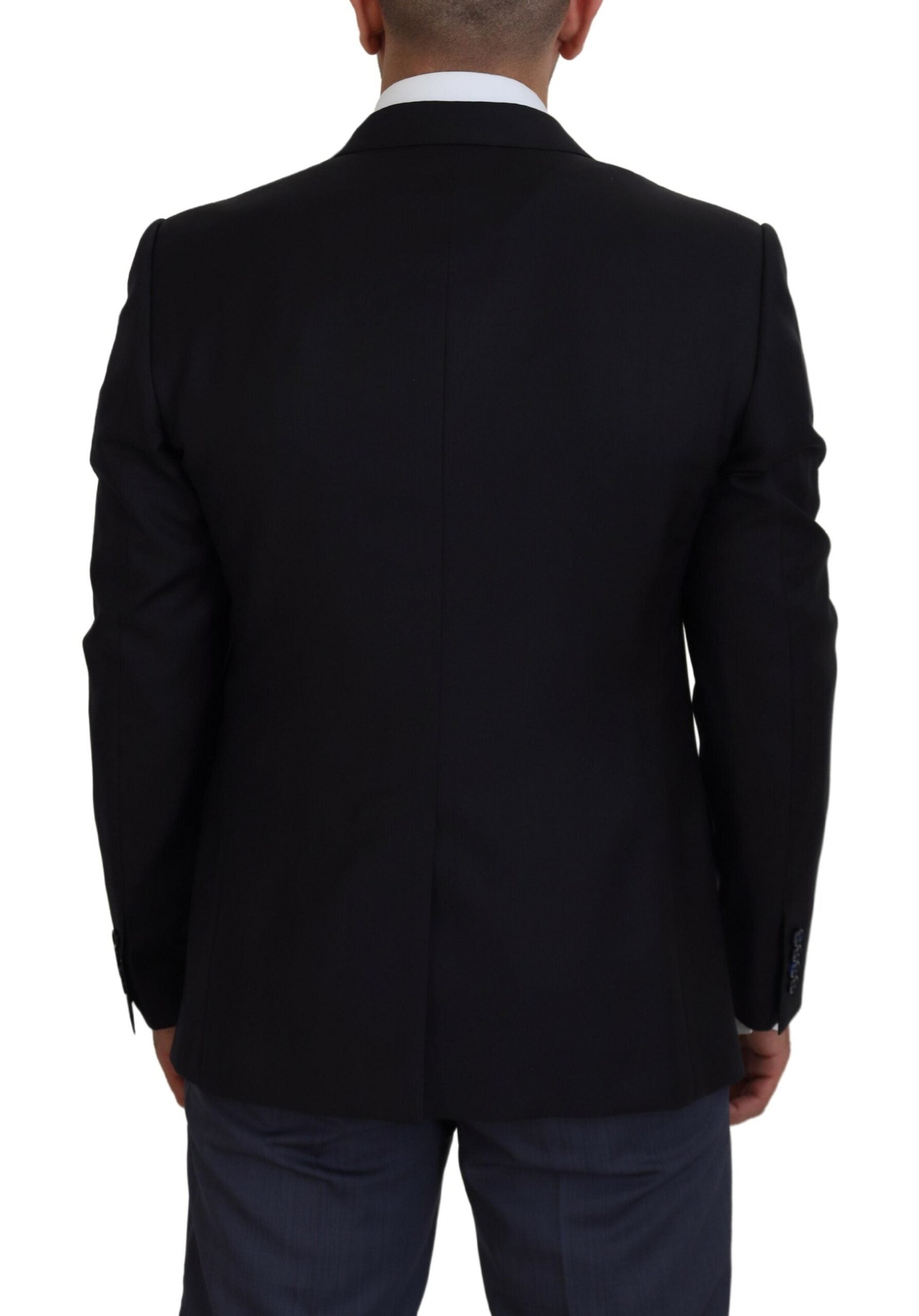 Dolce & Gabbana Elegant Dark Blue Martini Men's Blazer