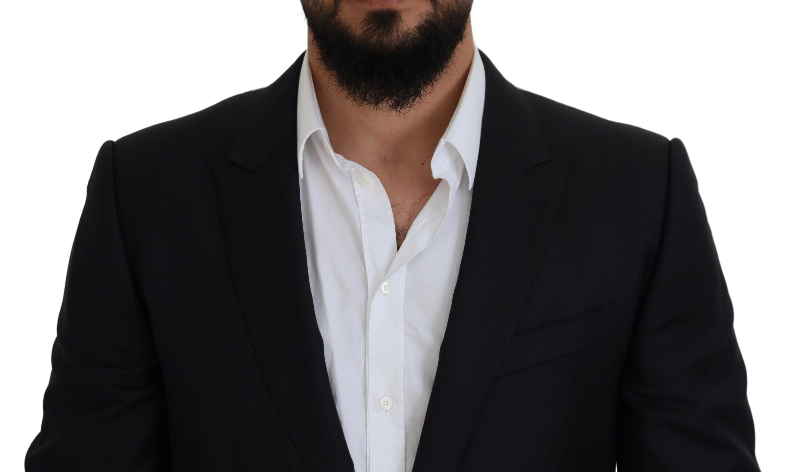 Dolce & Gabbana Elegant Dark Blue Martini Men's Blazer