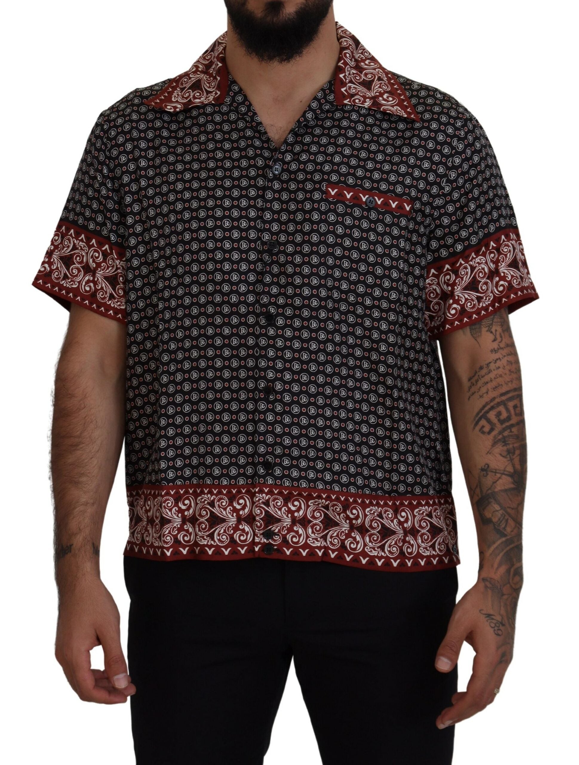 Dolce & Gabbana Elegant Multicolor Silk Casual Men's Shirt