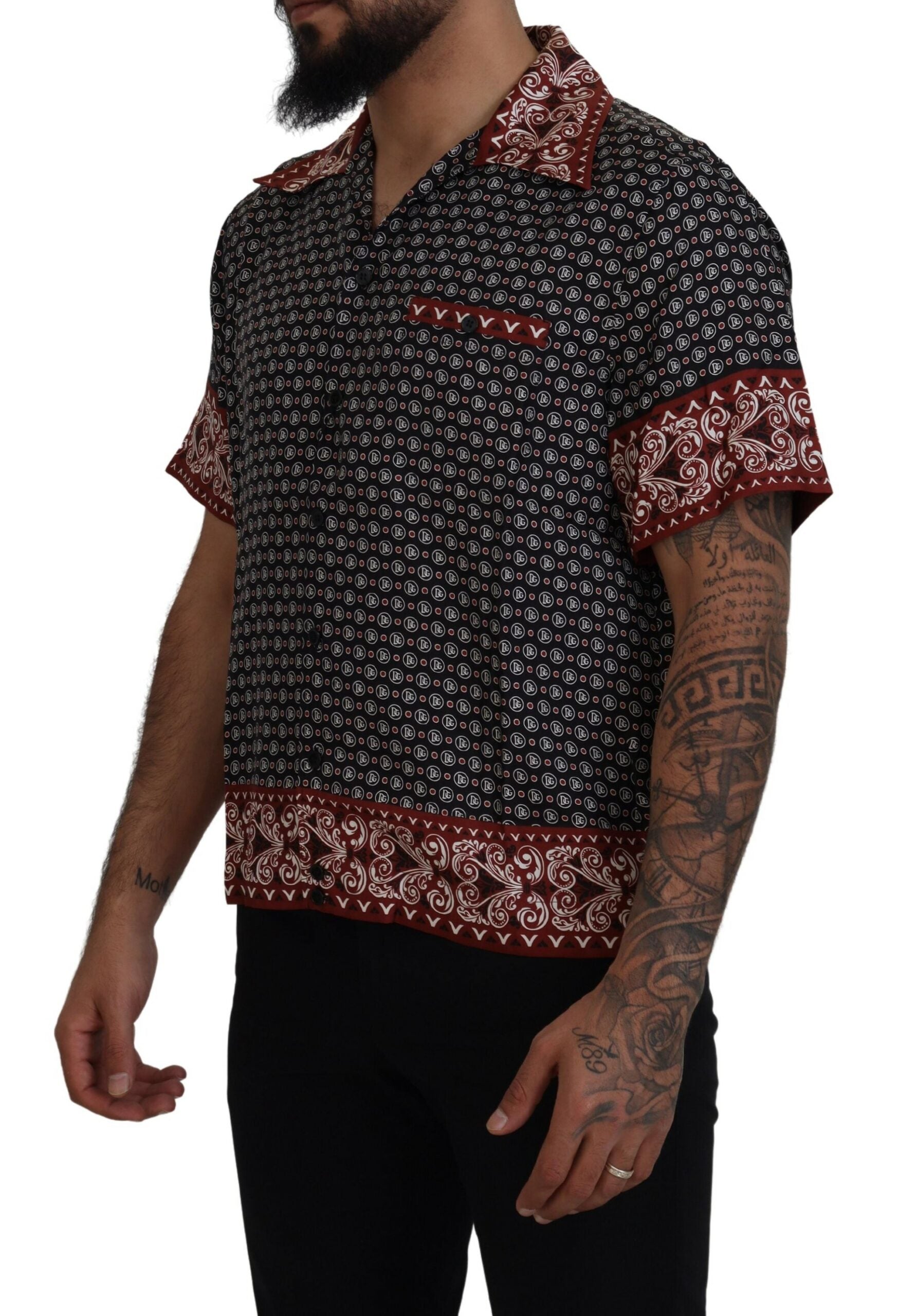 Dolce & Gabbana Elegant Multicolor Silk Casual Men's Shirt