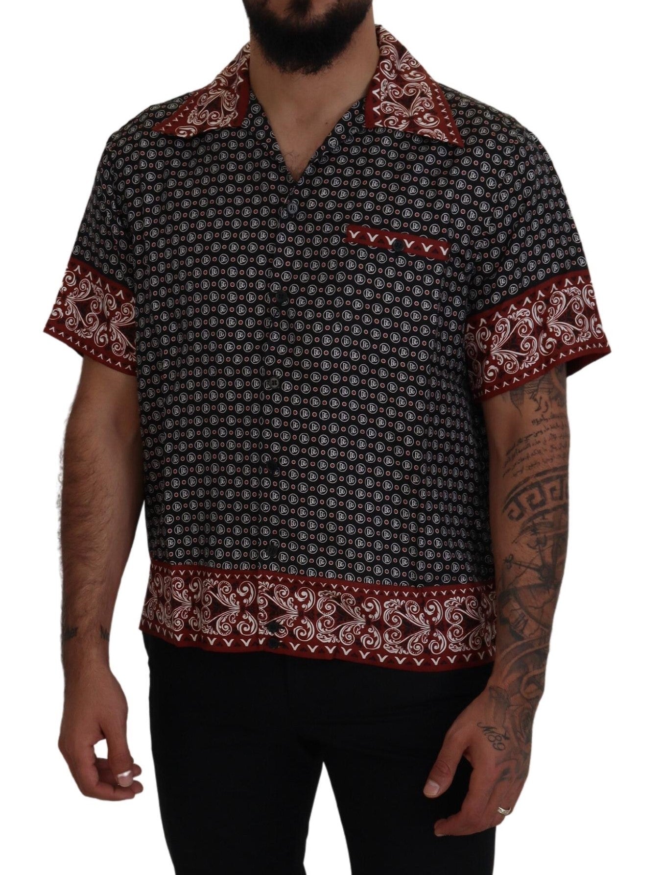 Dolce & Gabbana Elegant Multicolor Silk Casual Men's Shirt