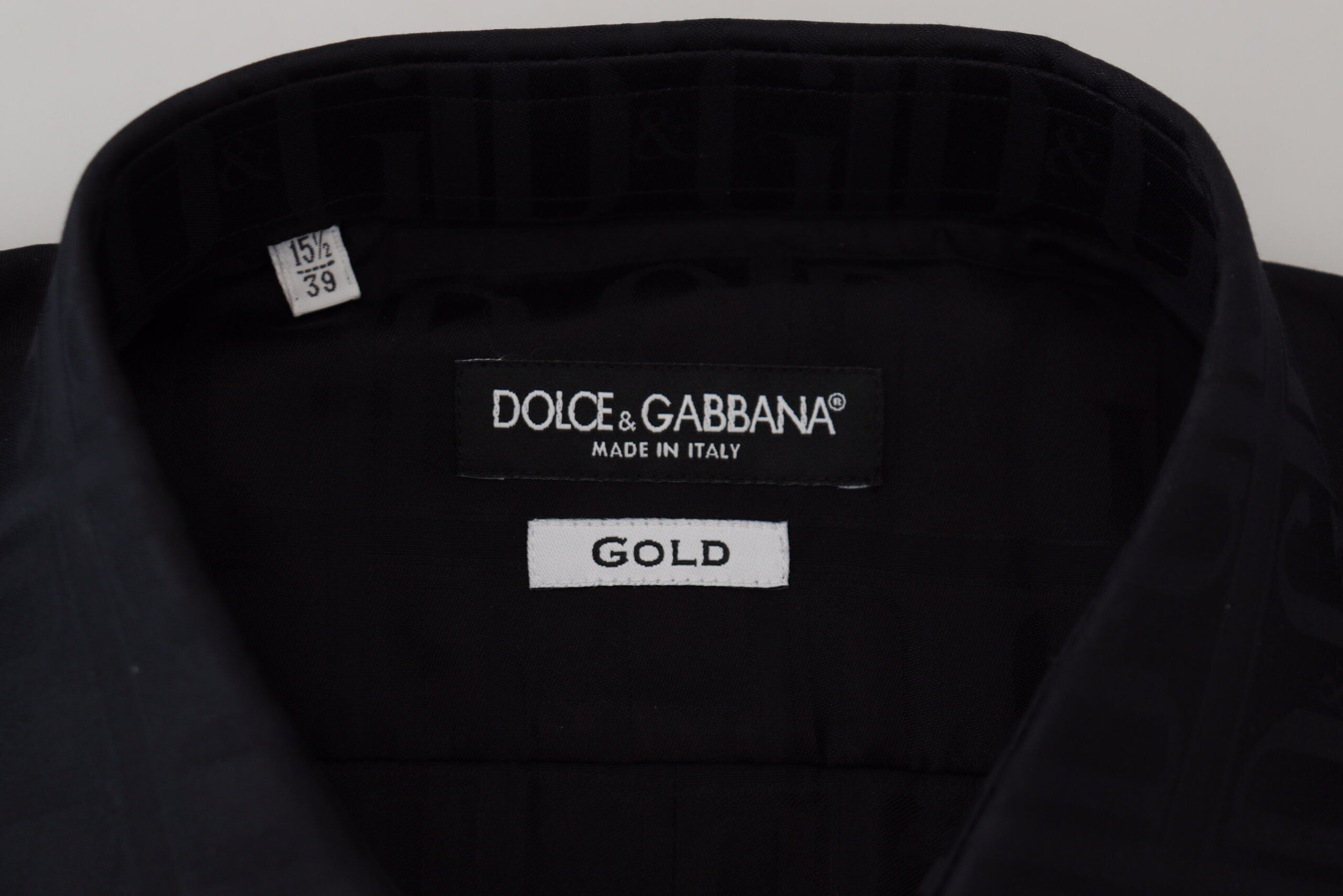 Dolce & Gabbana Elegant Slim Fit Black Cotton Dress Men's Shirt