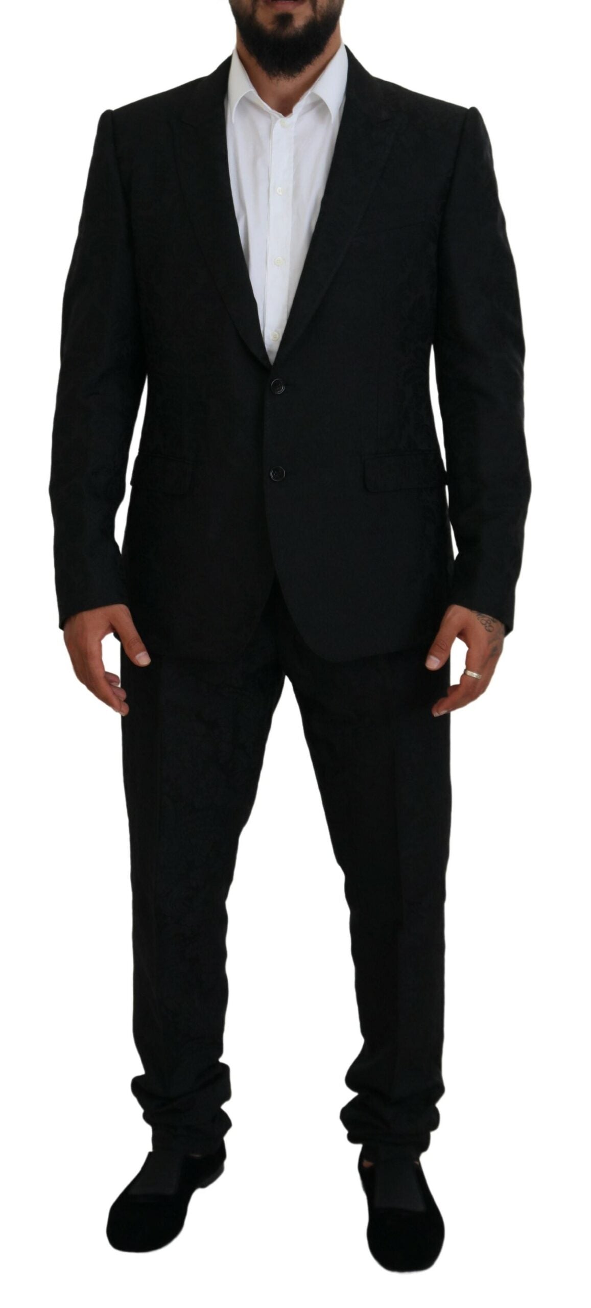 Dolce & Gabbana Black Single Breasted 2 Piece MARTINI Men's Suit